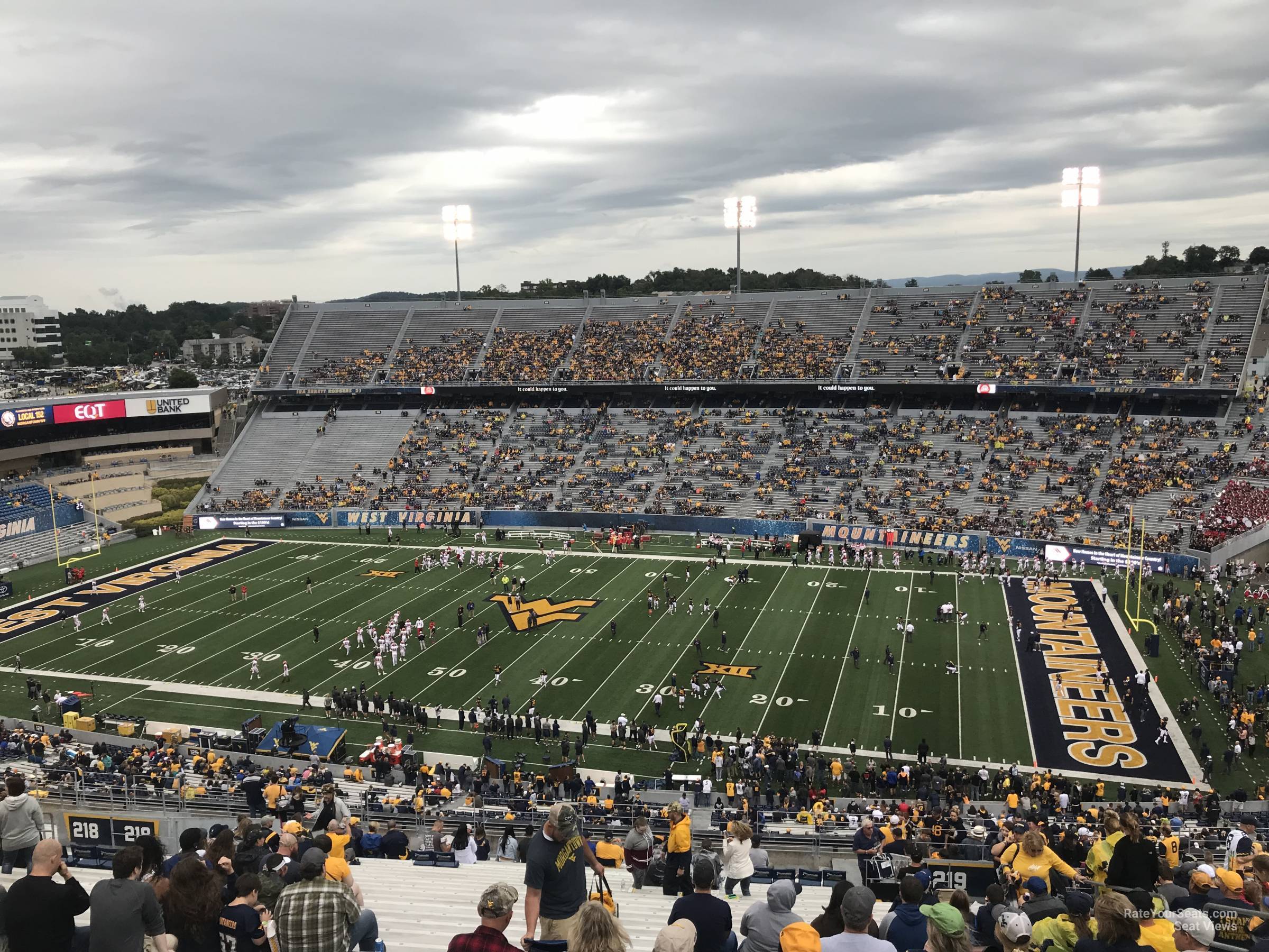 section 219, row 30 seat view  - mountaineer field