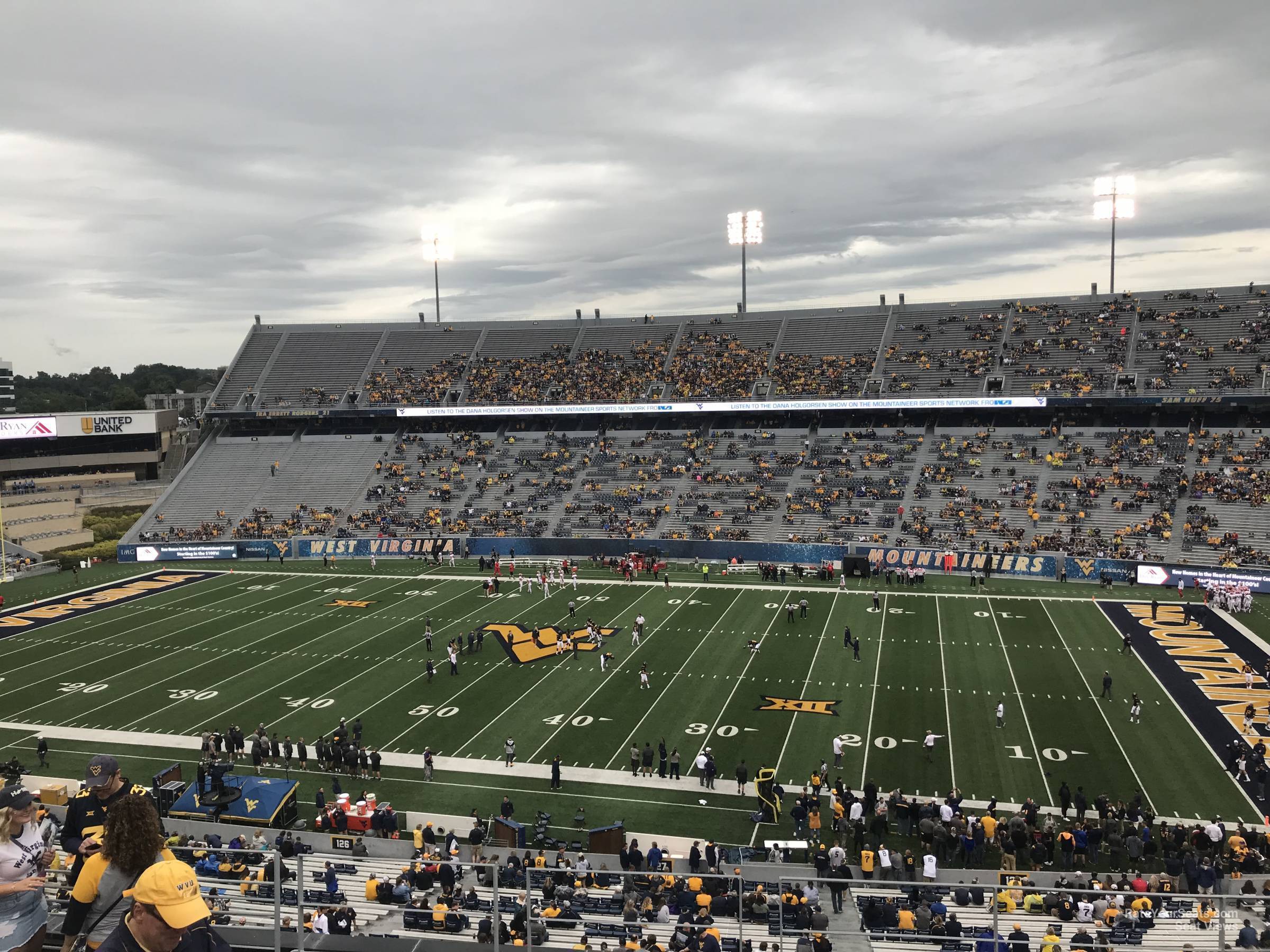 section 219, row 8 seat view  - mountaineer field