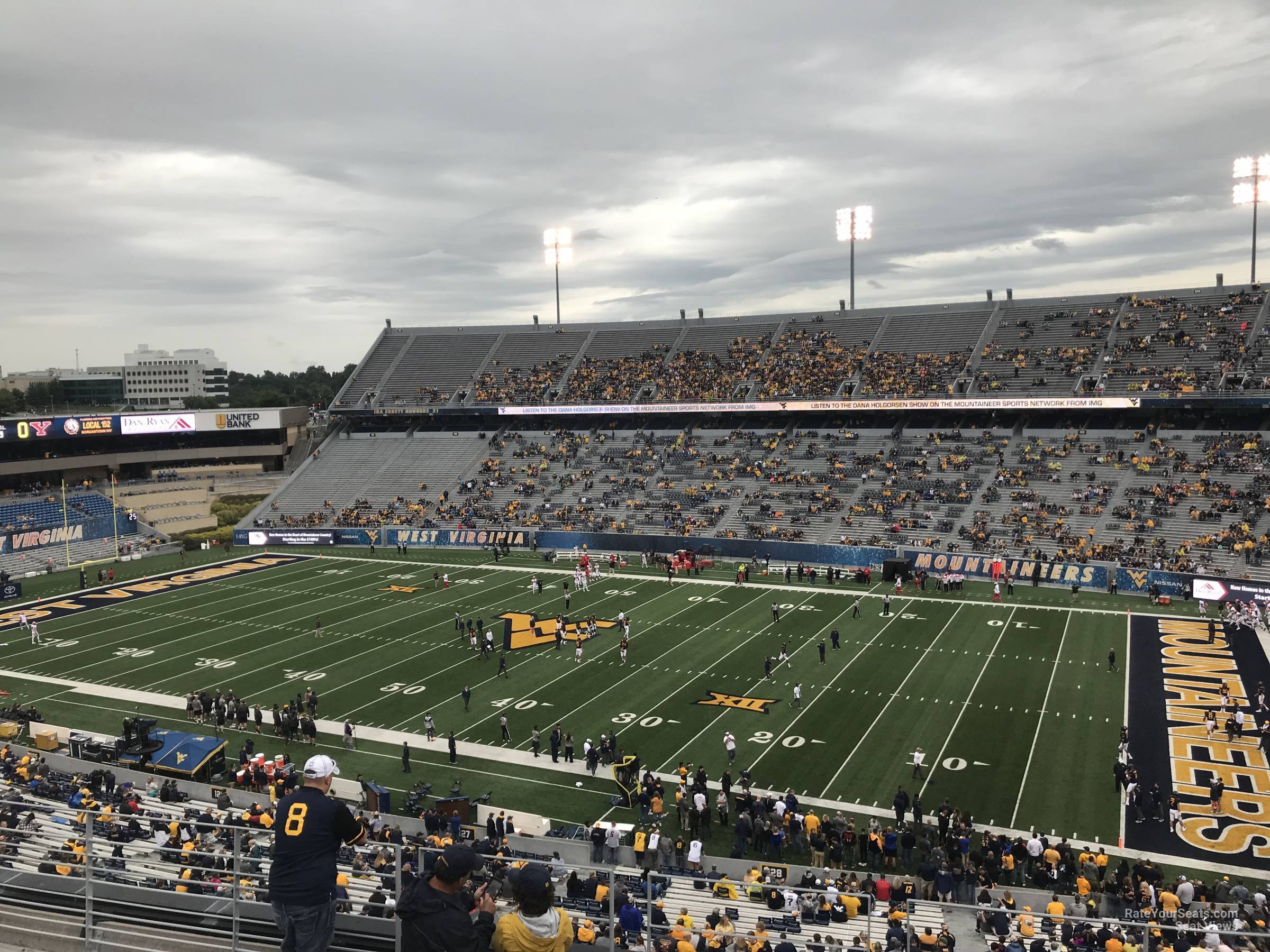 section 220, row 8 seat view  - mountaineer field