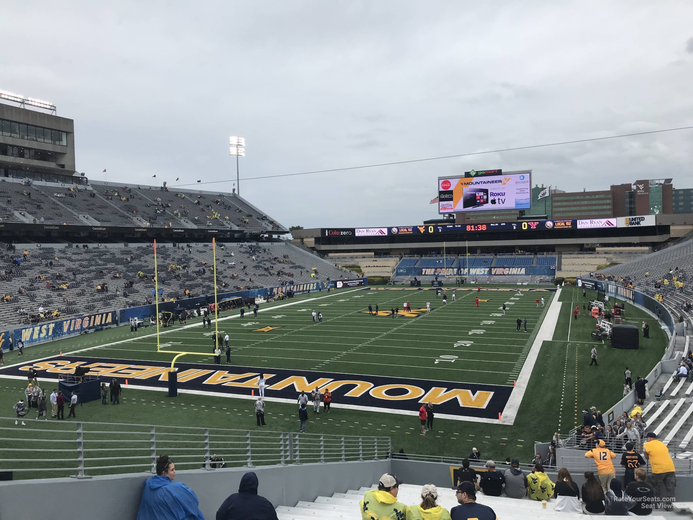 section 98, row 35 seat view  - mountaineer field