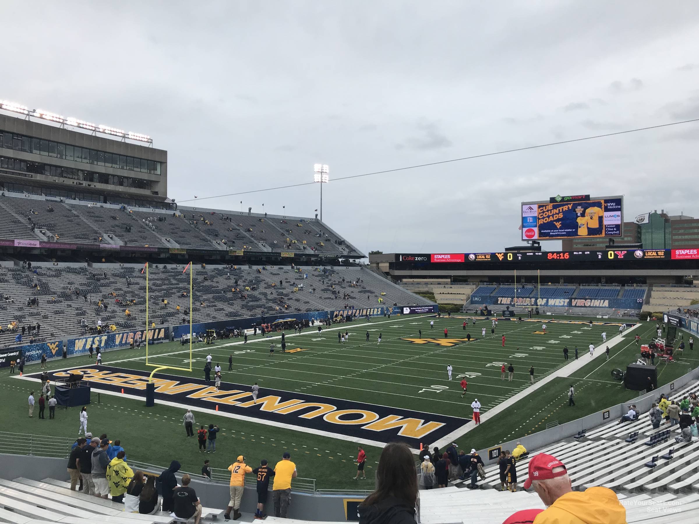 section 99, row 35 seat view - mountaineer field