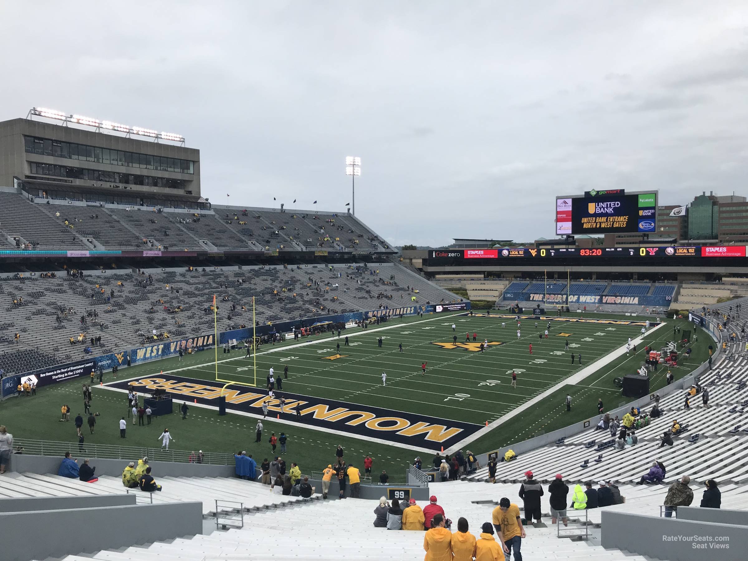 section 99, row 53 seat view  - mountaineer field