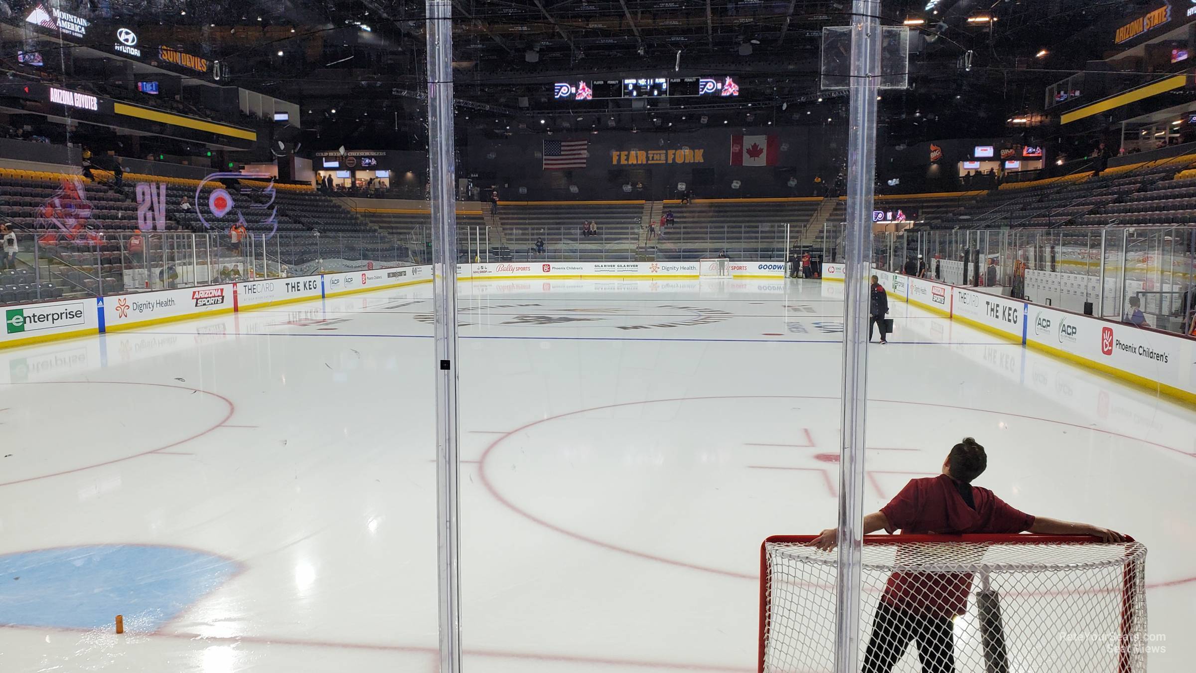 section 106, row d seat view  - mullett arena