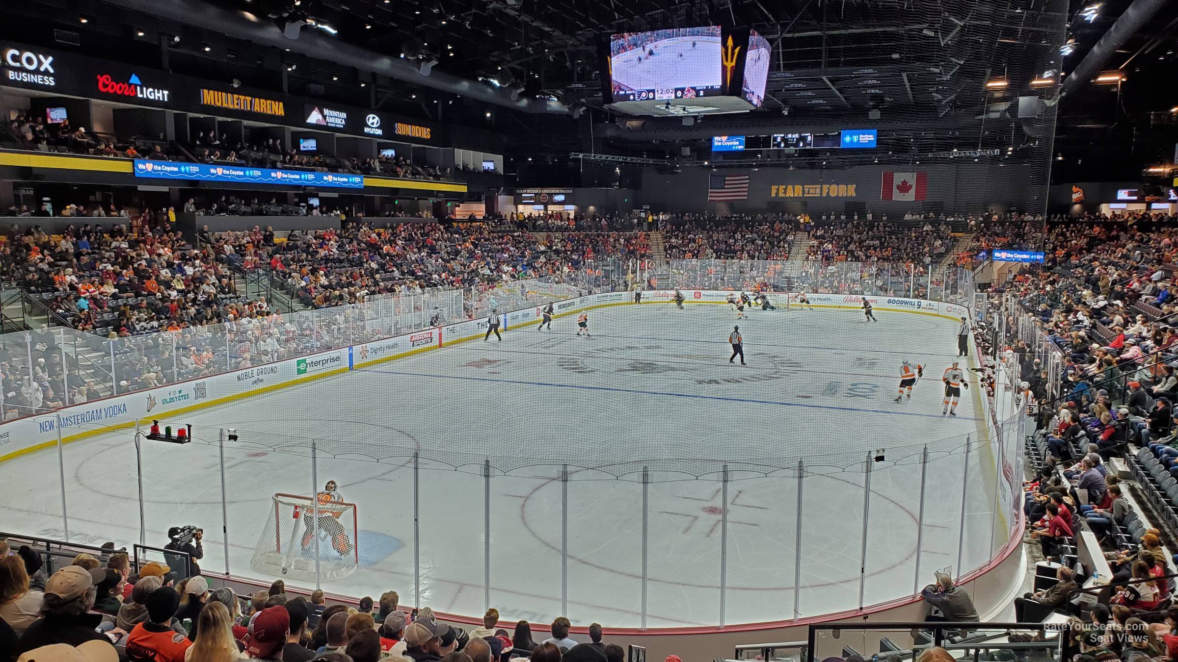 section 106, row sro seat view  - mullett arena