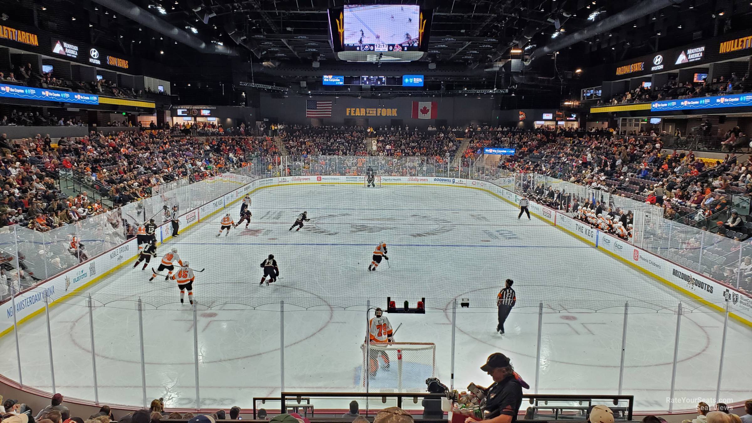 section 107, row sro seat view  - mullett arena