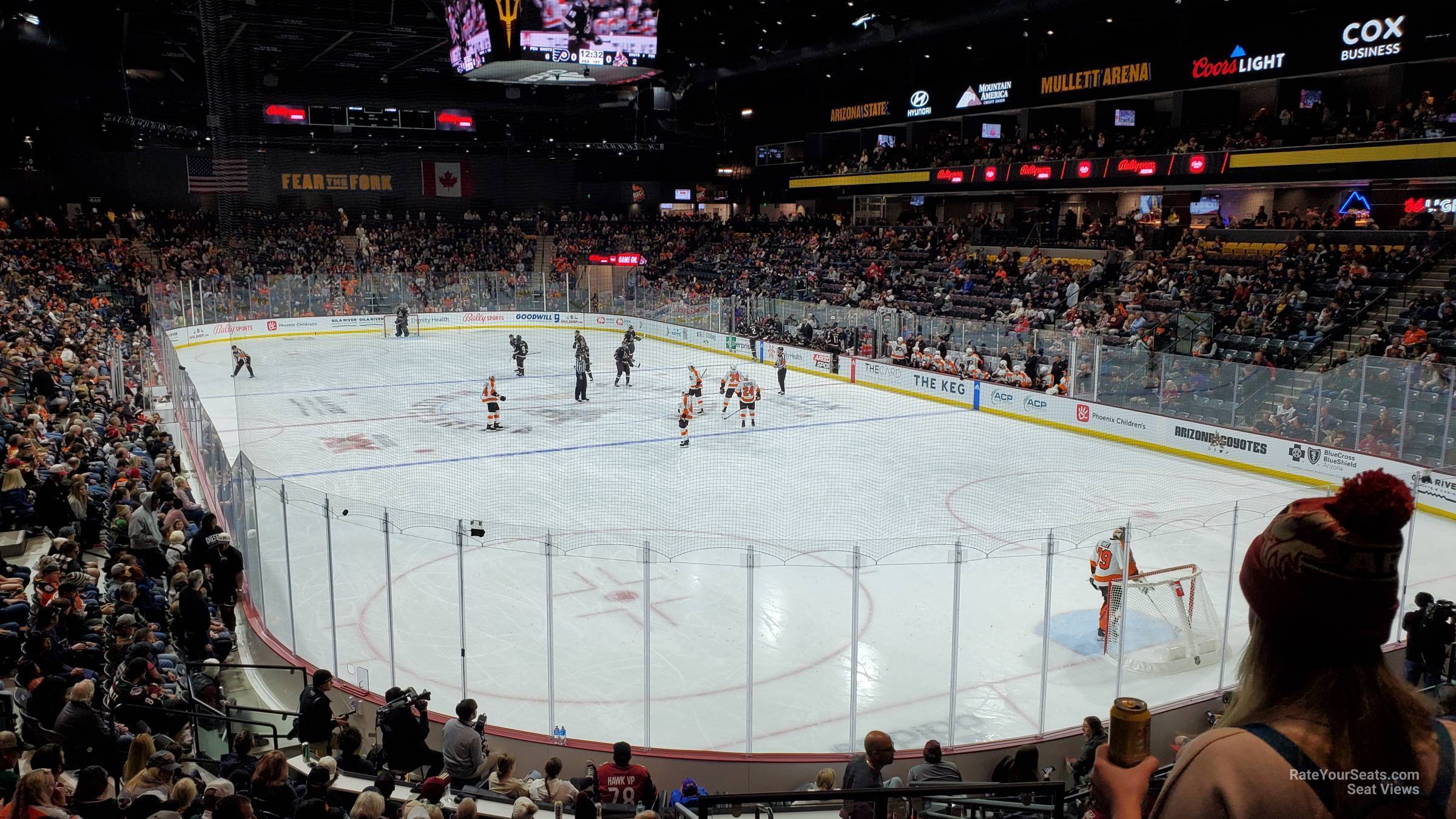 section 108, row sro seat view  - mullett arena