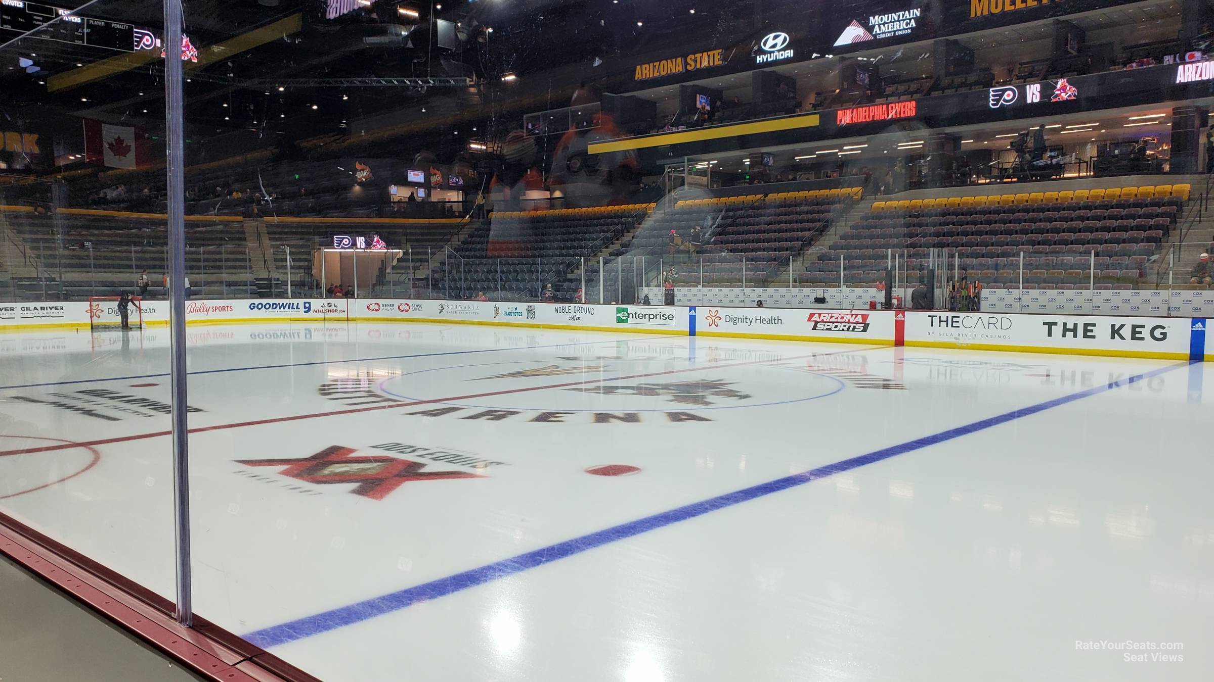 section 110, row b seat view  - mullett arena
