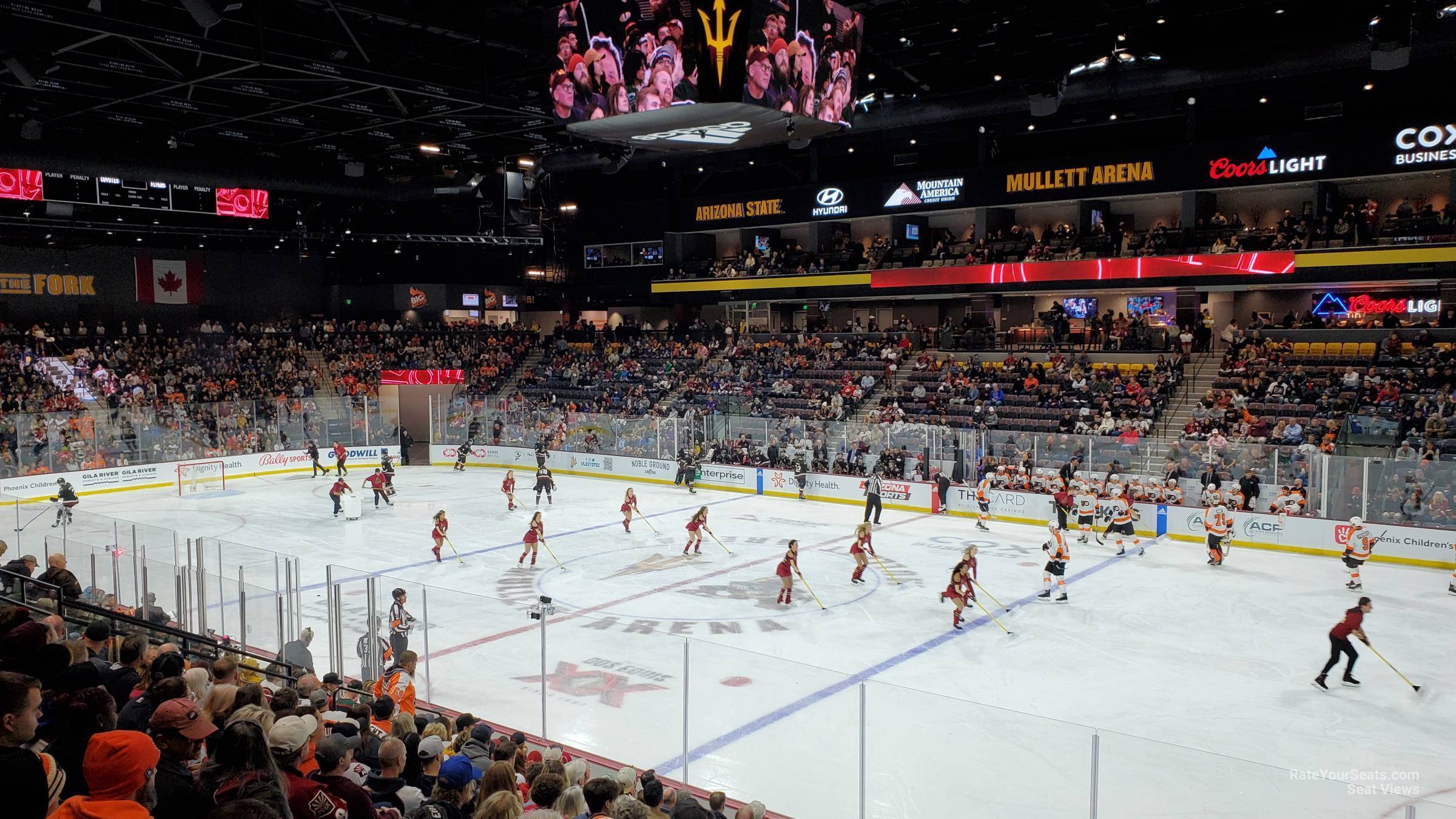 section 110, row p seat view  - mullett arena