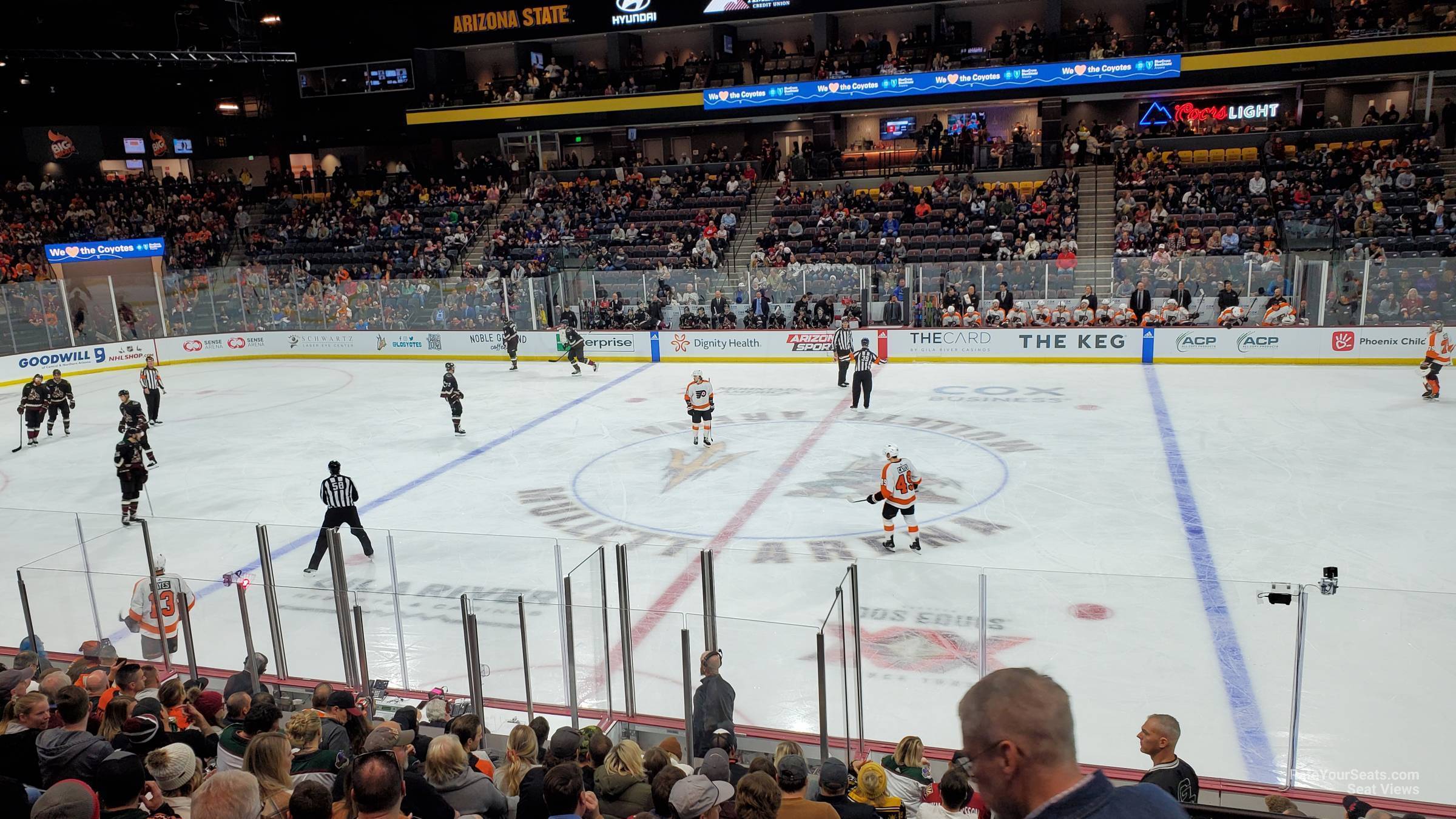 section 111, row p seat view  - mullett arena