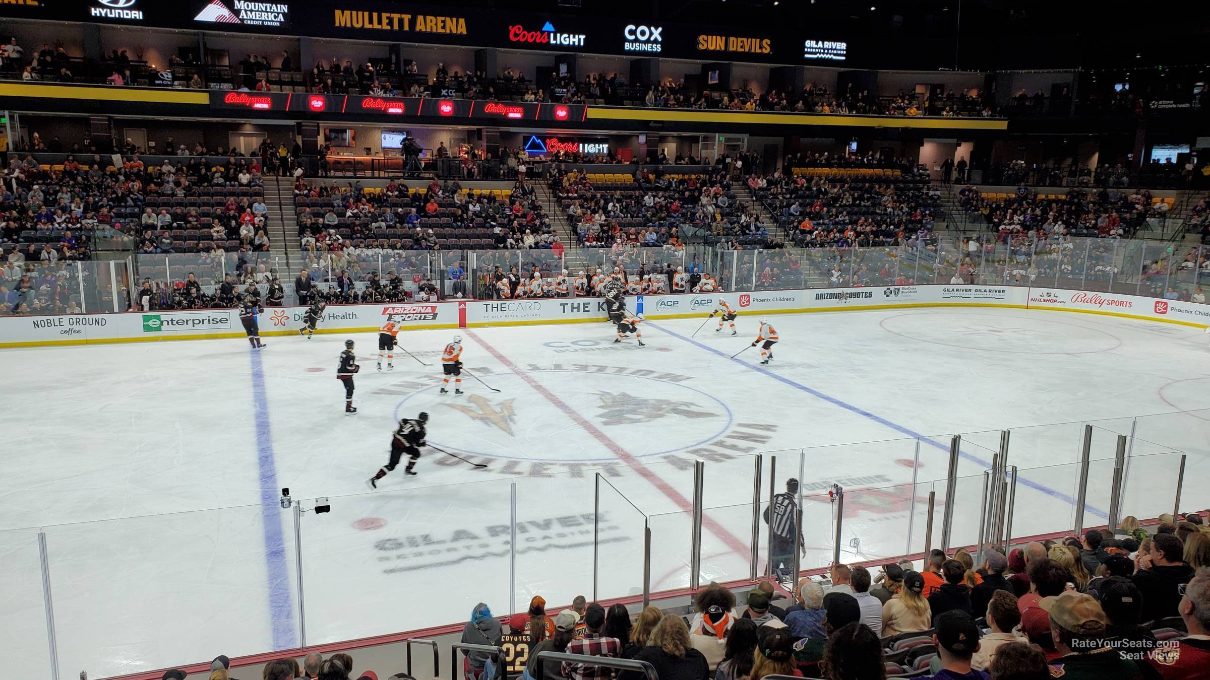 section 112, row p seat view  - mullett arena