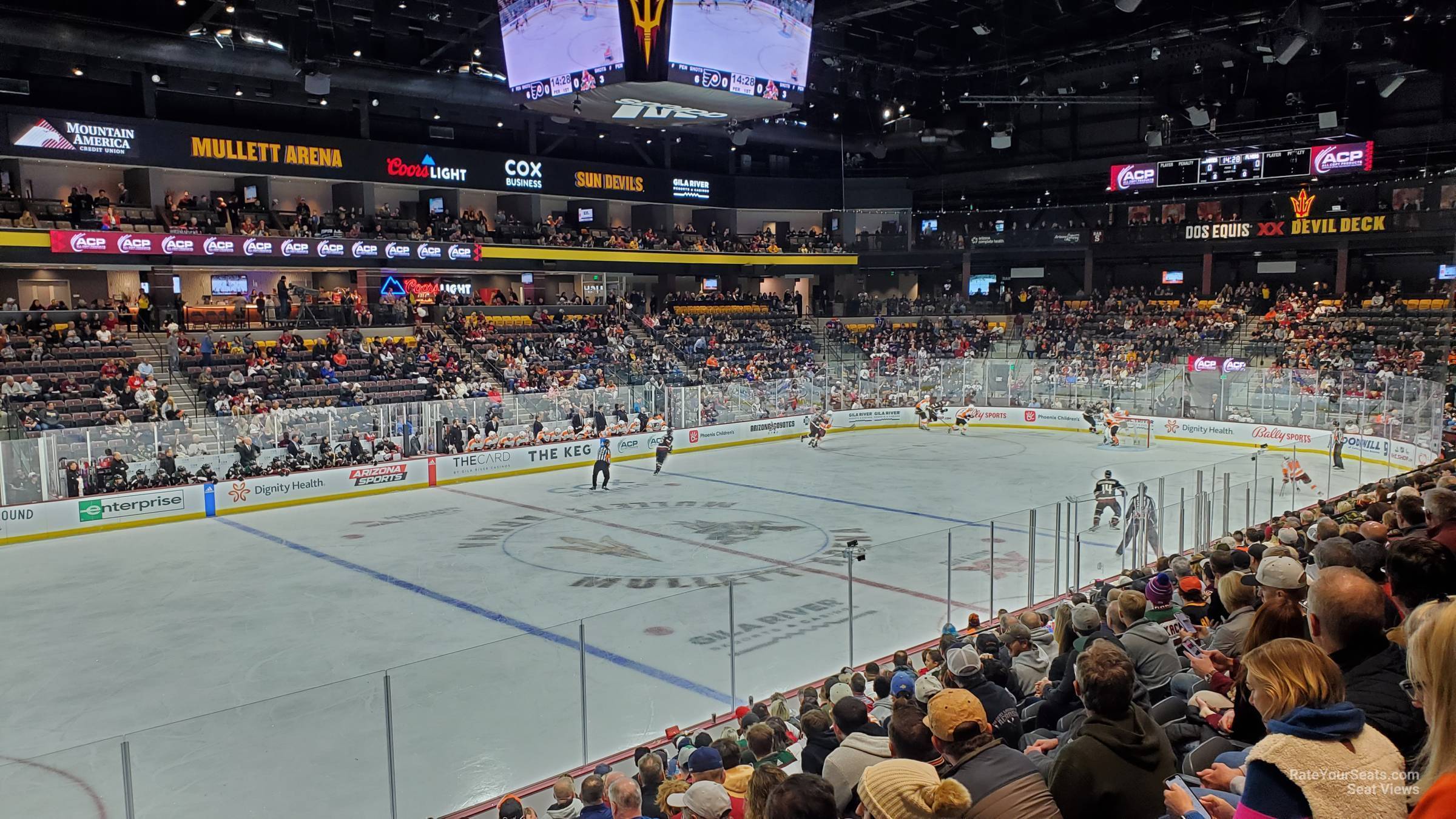 section 113, row sro seat view  - mullett arena