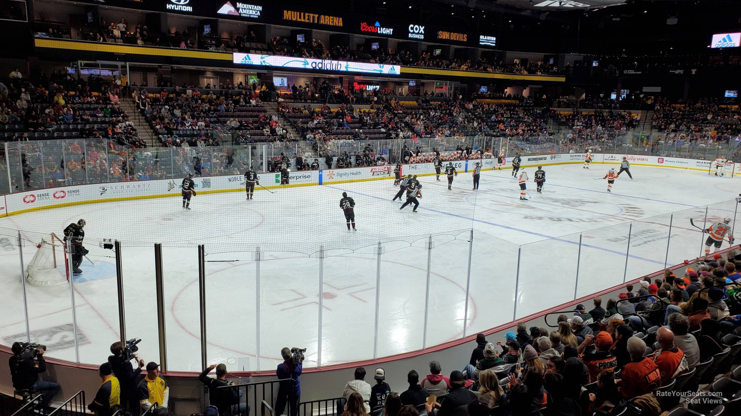 section 114, row wc seat view  - mullett arena
