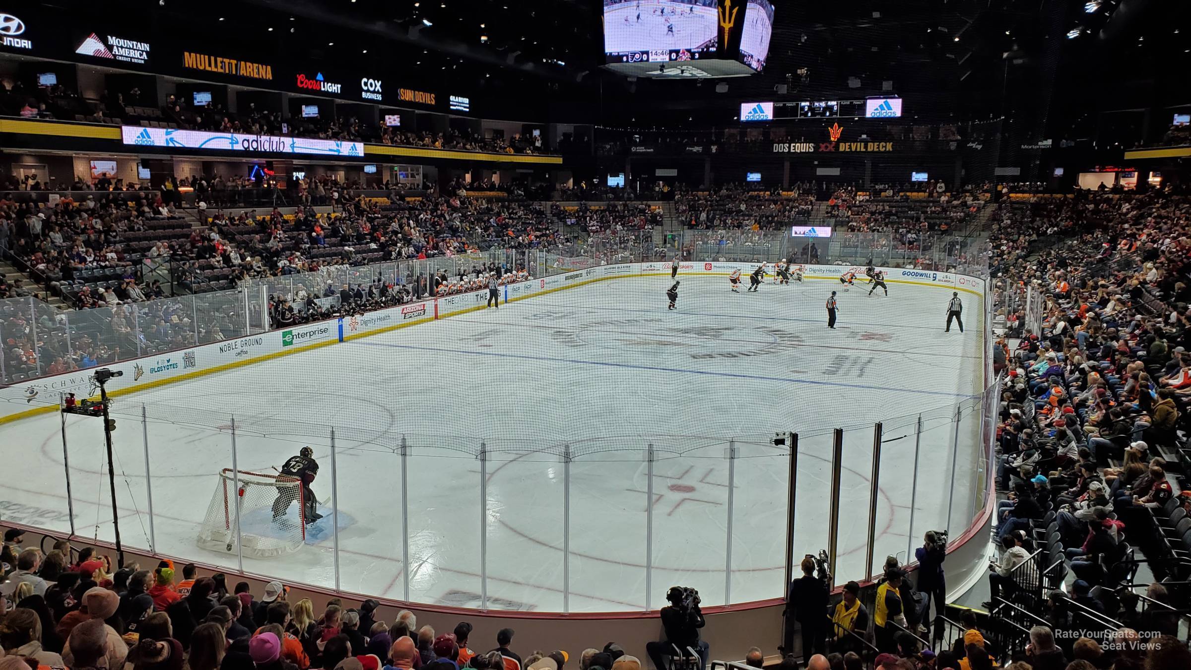 section 115, row sro seat view  - mullett arena