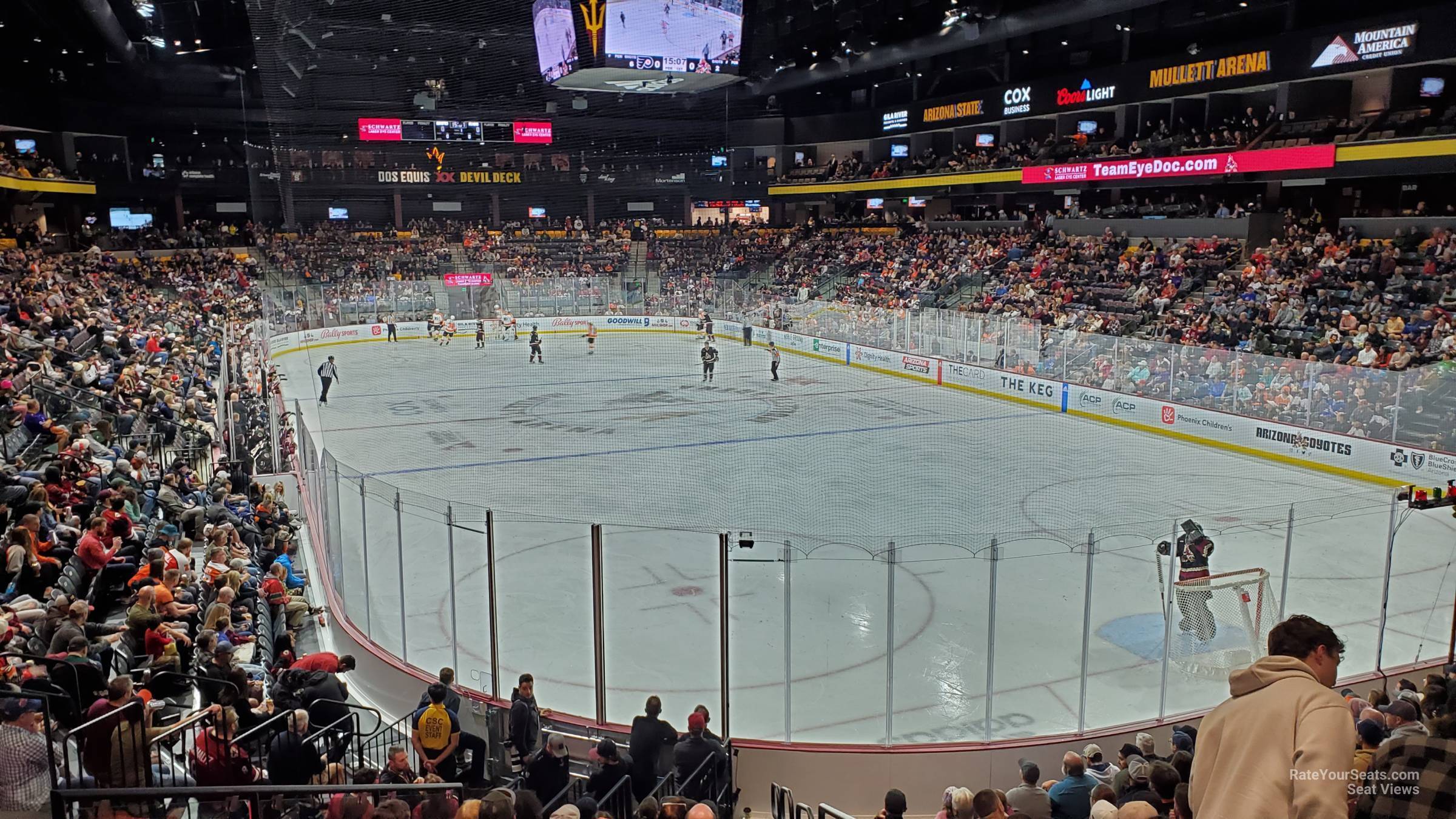section 117, row sro seat view  - mullett arena