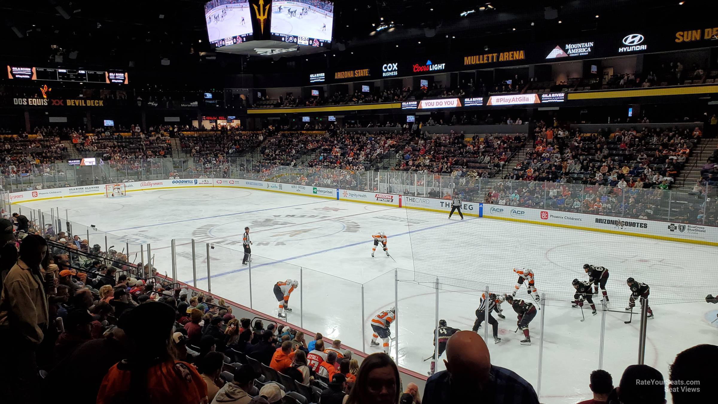 section 118, row sro seat view  - mullett arena