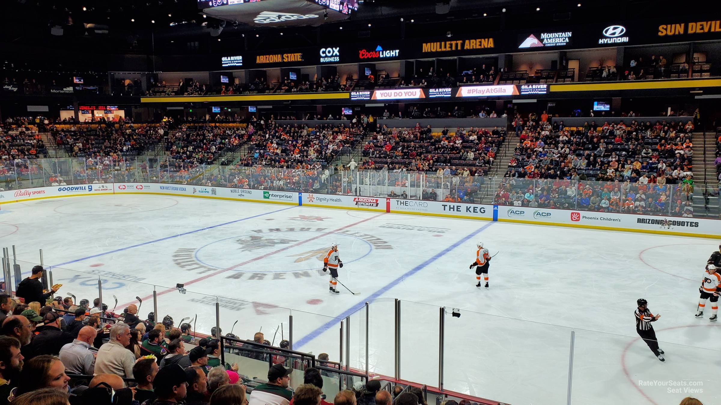 section 119, row n seat view  - mullett arena