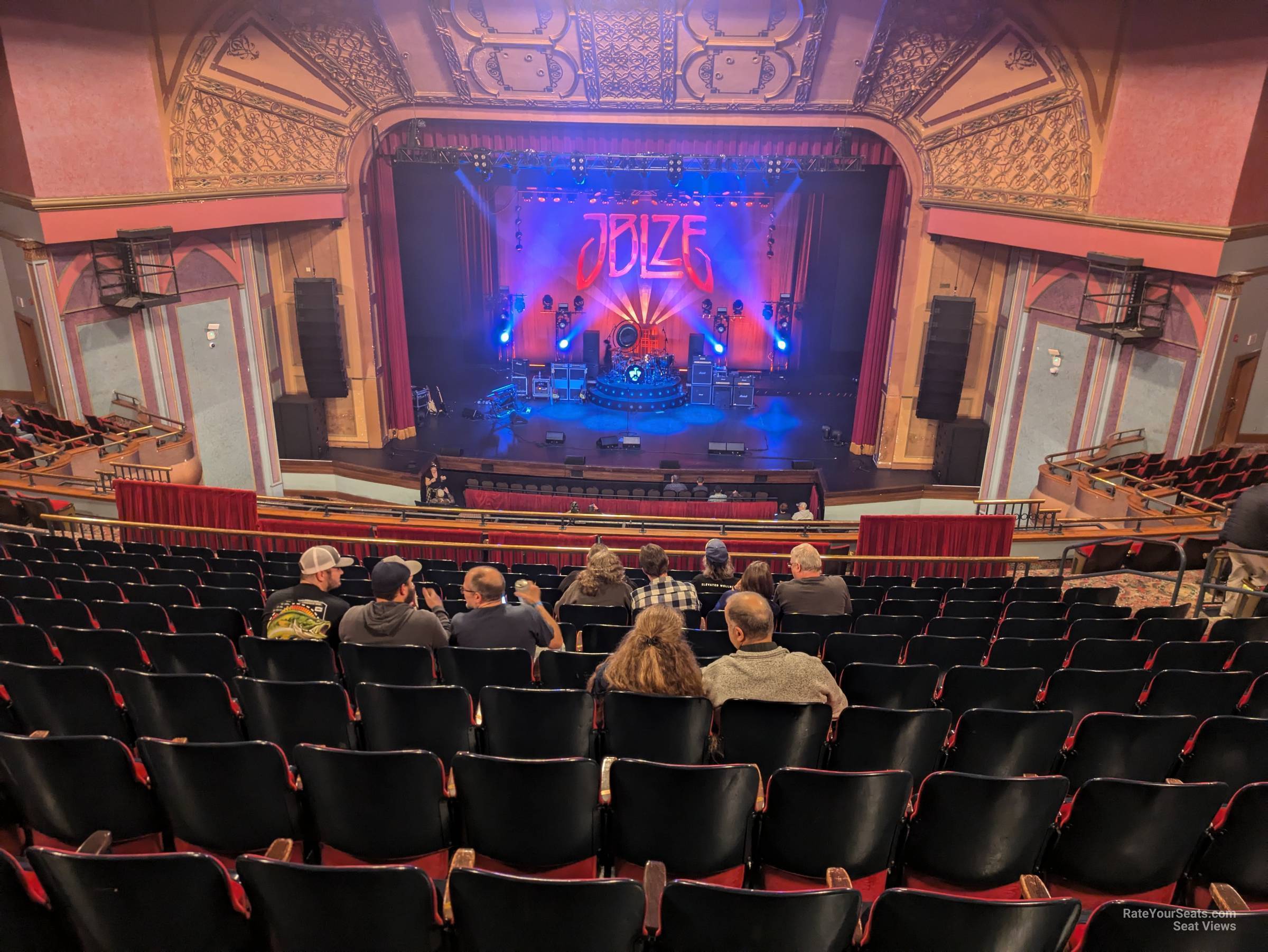 balcony center, row x seat view  - murat theatre at old national centre