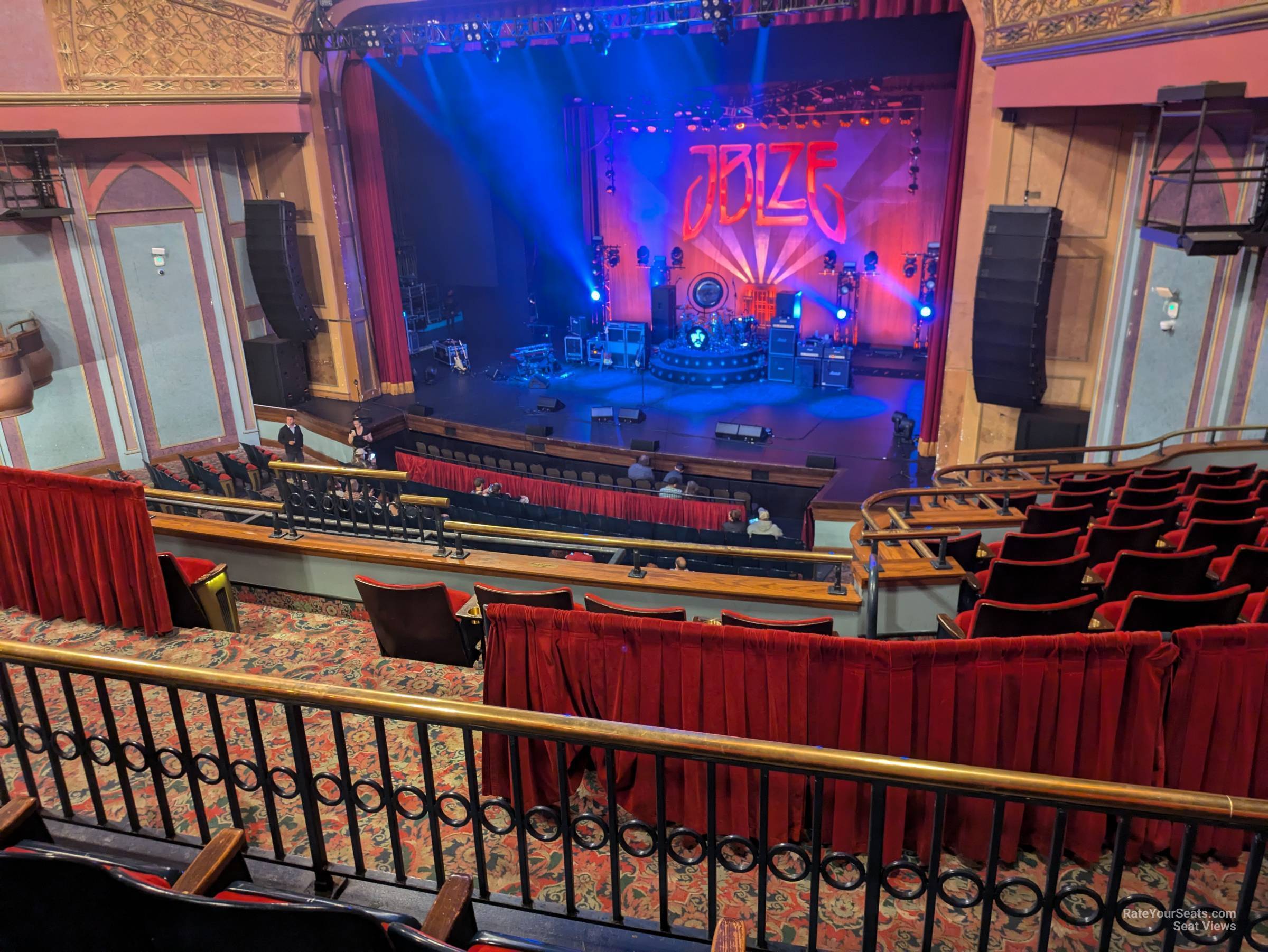 balcony right, row k seat view  - murat theatre at old national centre