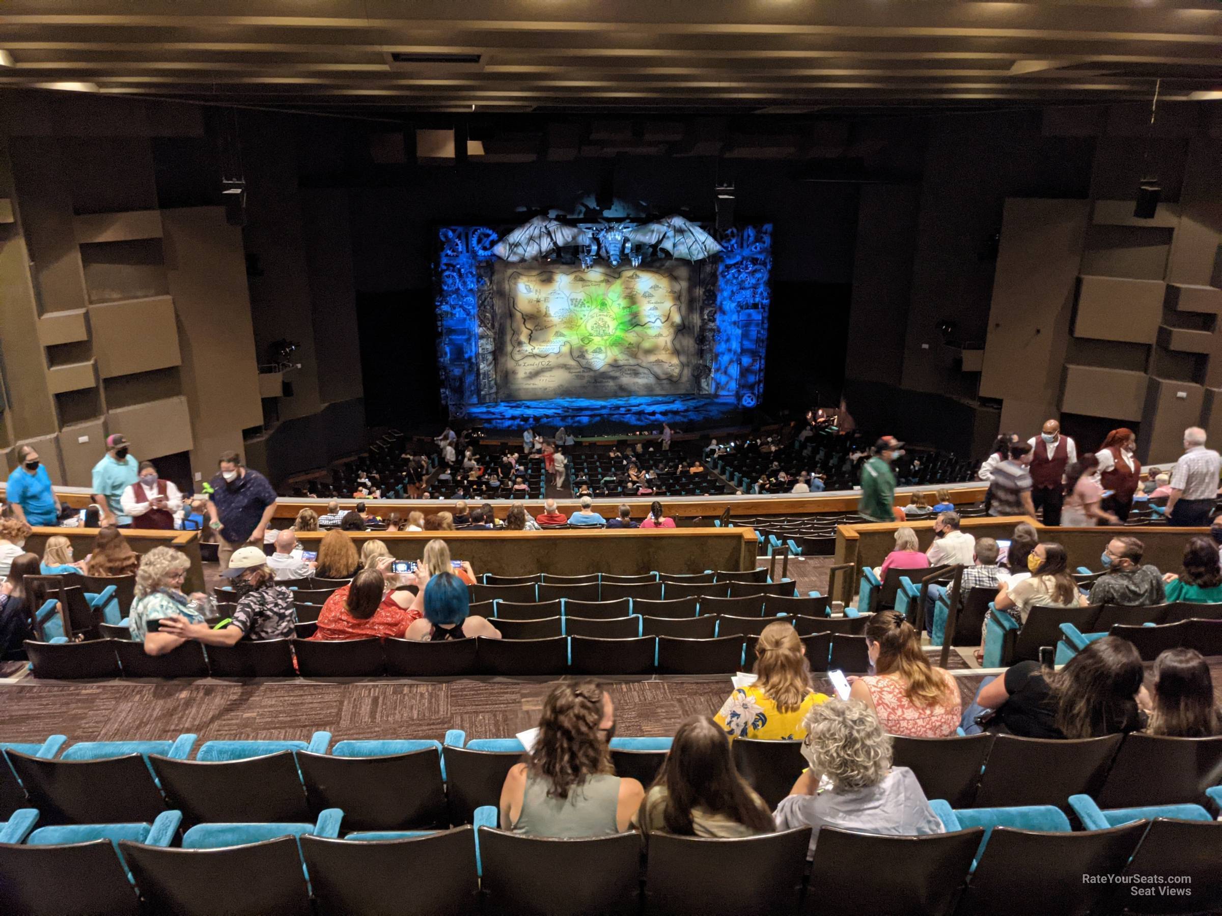 balcony rr, row q seat view  - music hall at fair park