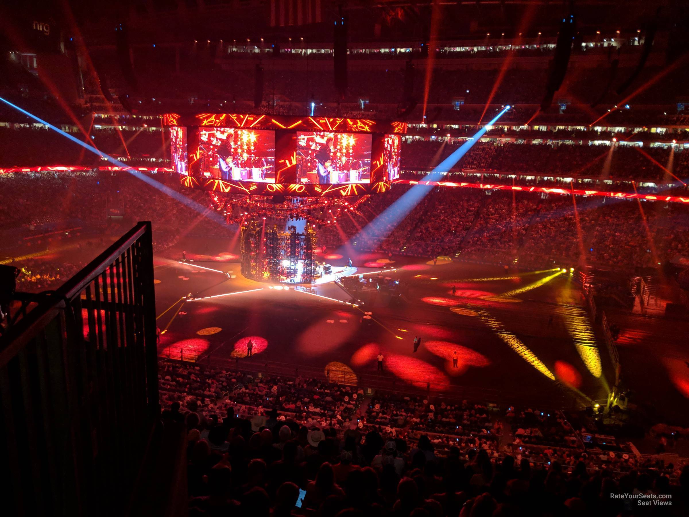 section 307, row v seat view  for concert - nrg stadium