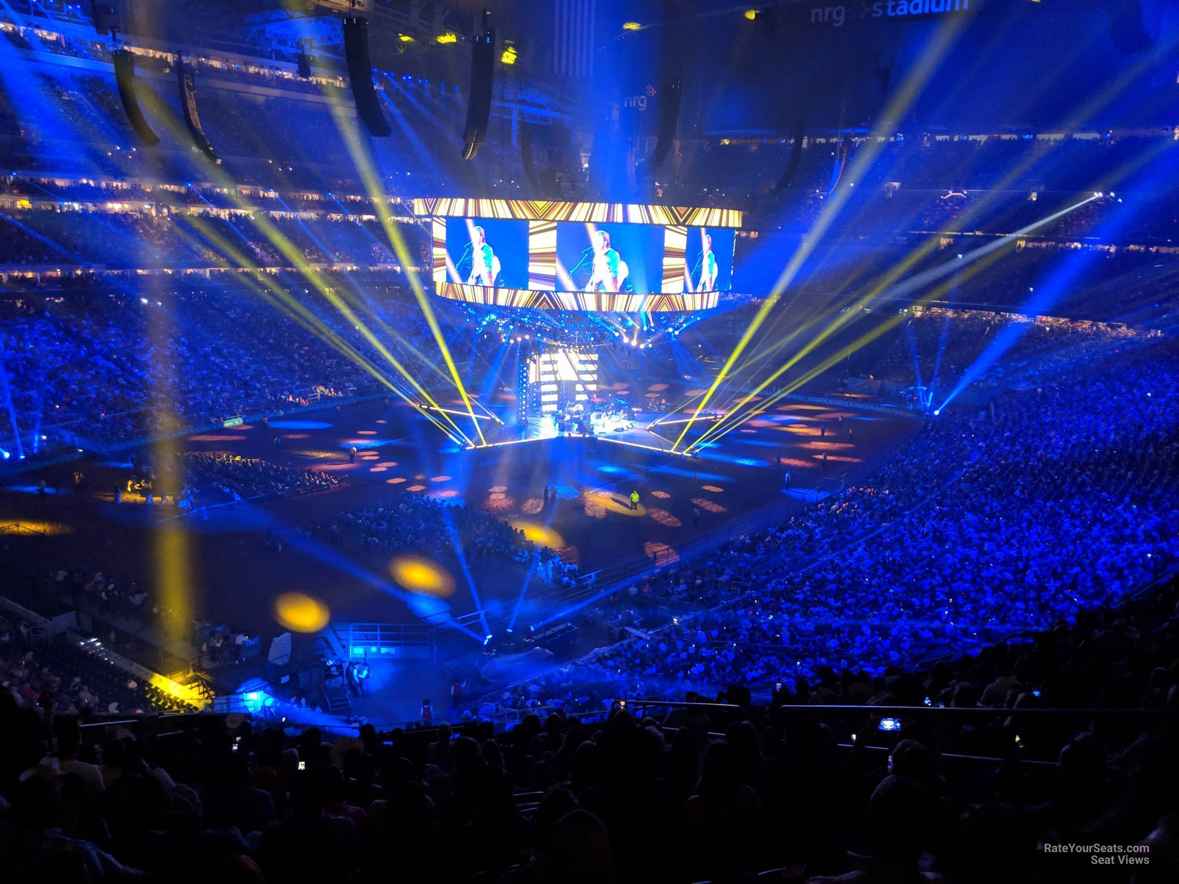 section 317, row v seat view  for concert - nrg stadium