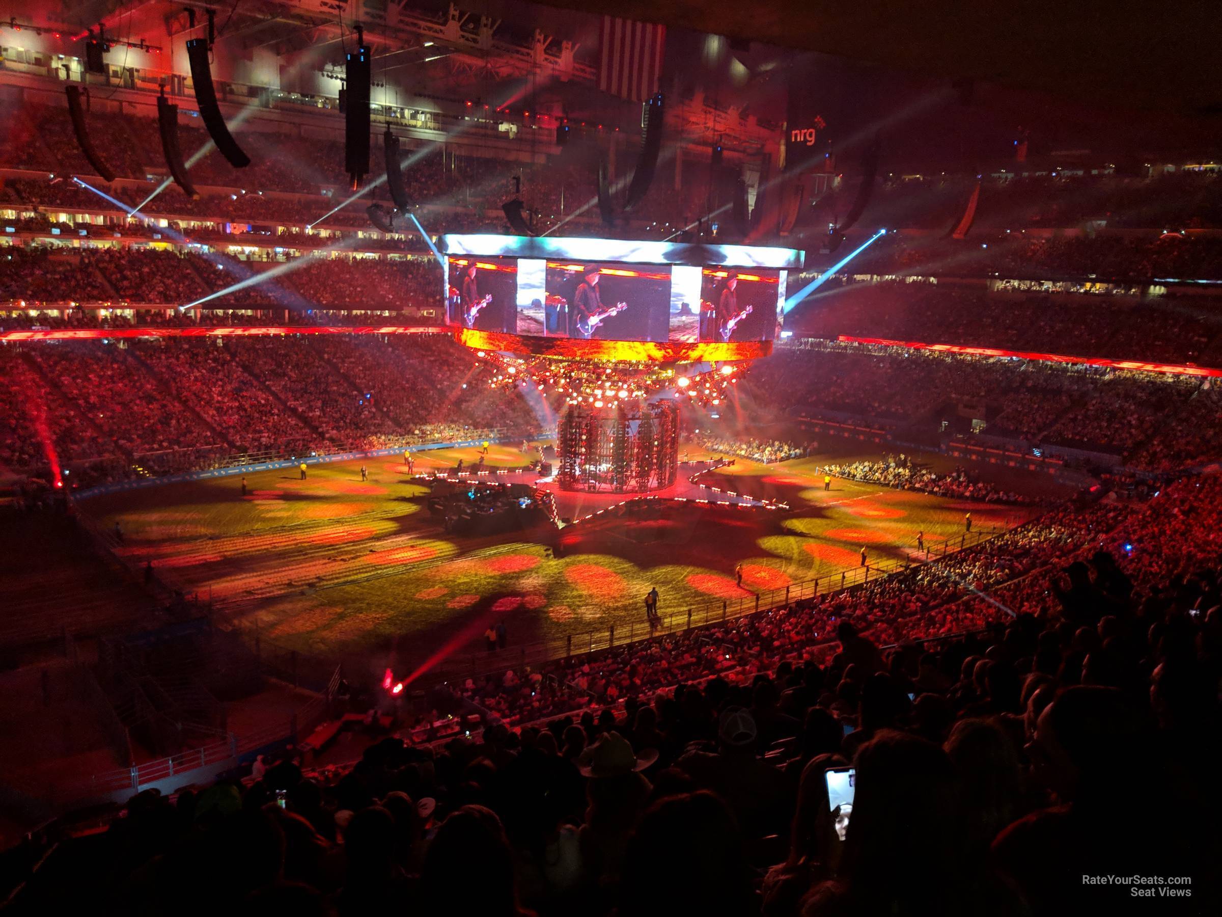 section 342, row v seat view  for concert - nrg stadium