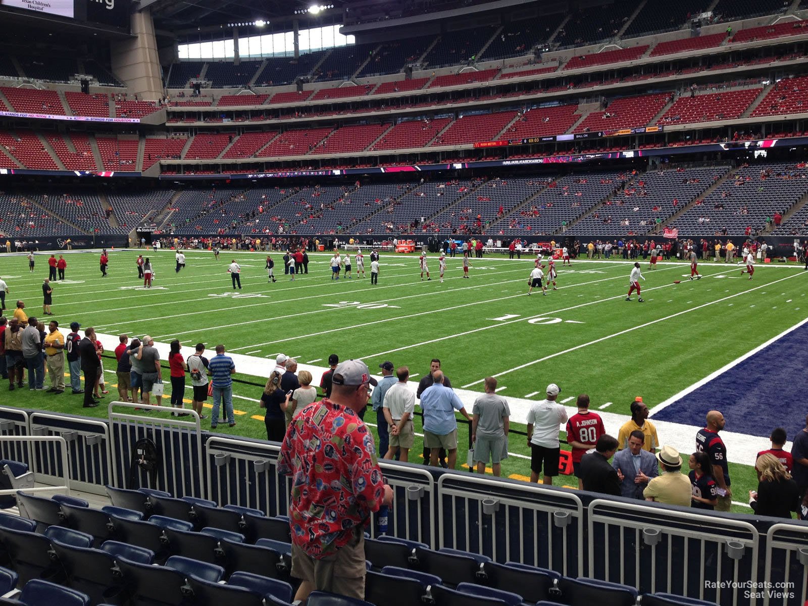 section 102, row c seat view  for football - nrg stadium