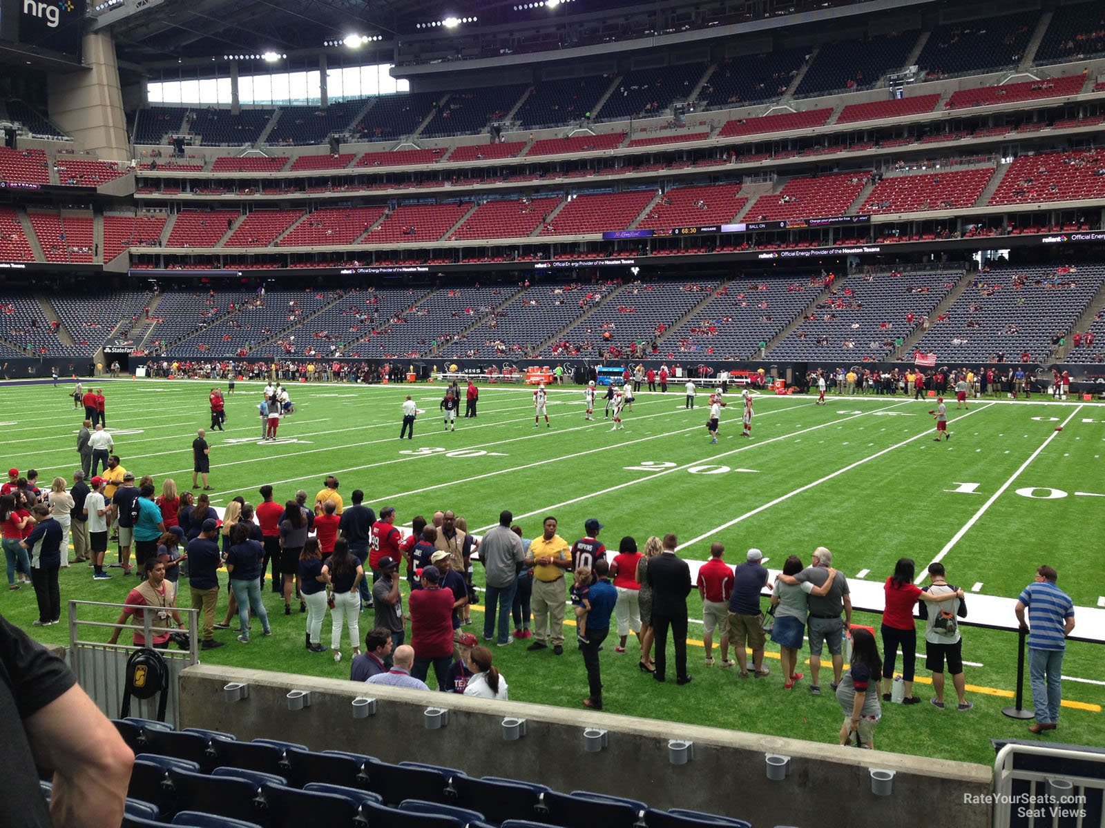 section 103, row c seat view  for football - nrg stadium