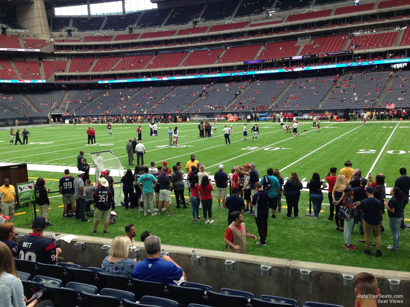 section 104, row c seat view  for football - nrg stadium