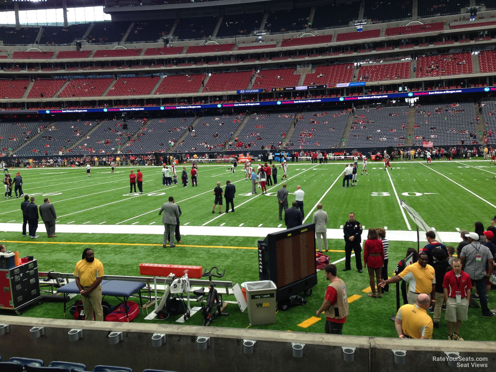 section 105, row c seat view  for football - nrg stadium