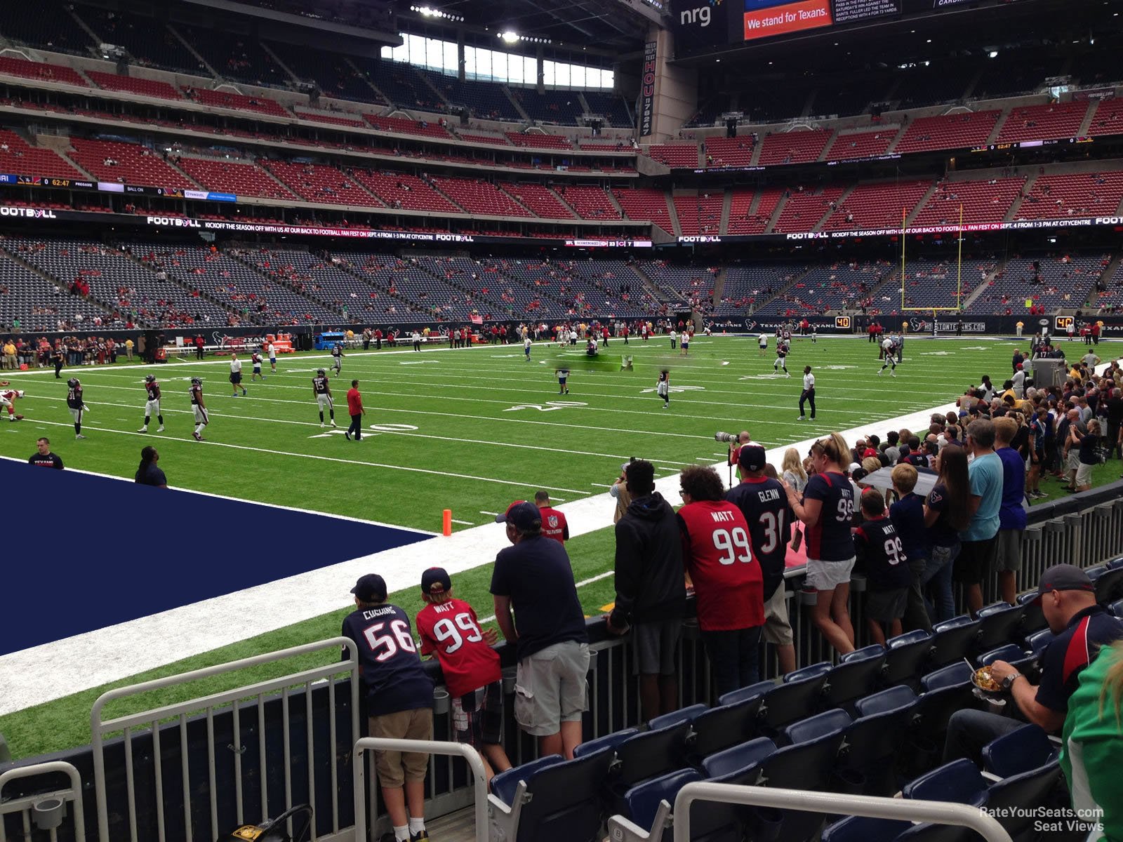 section 112, row c seat view  for football - nrg stadium