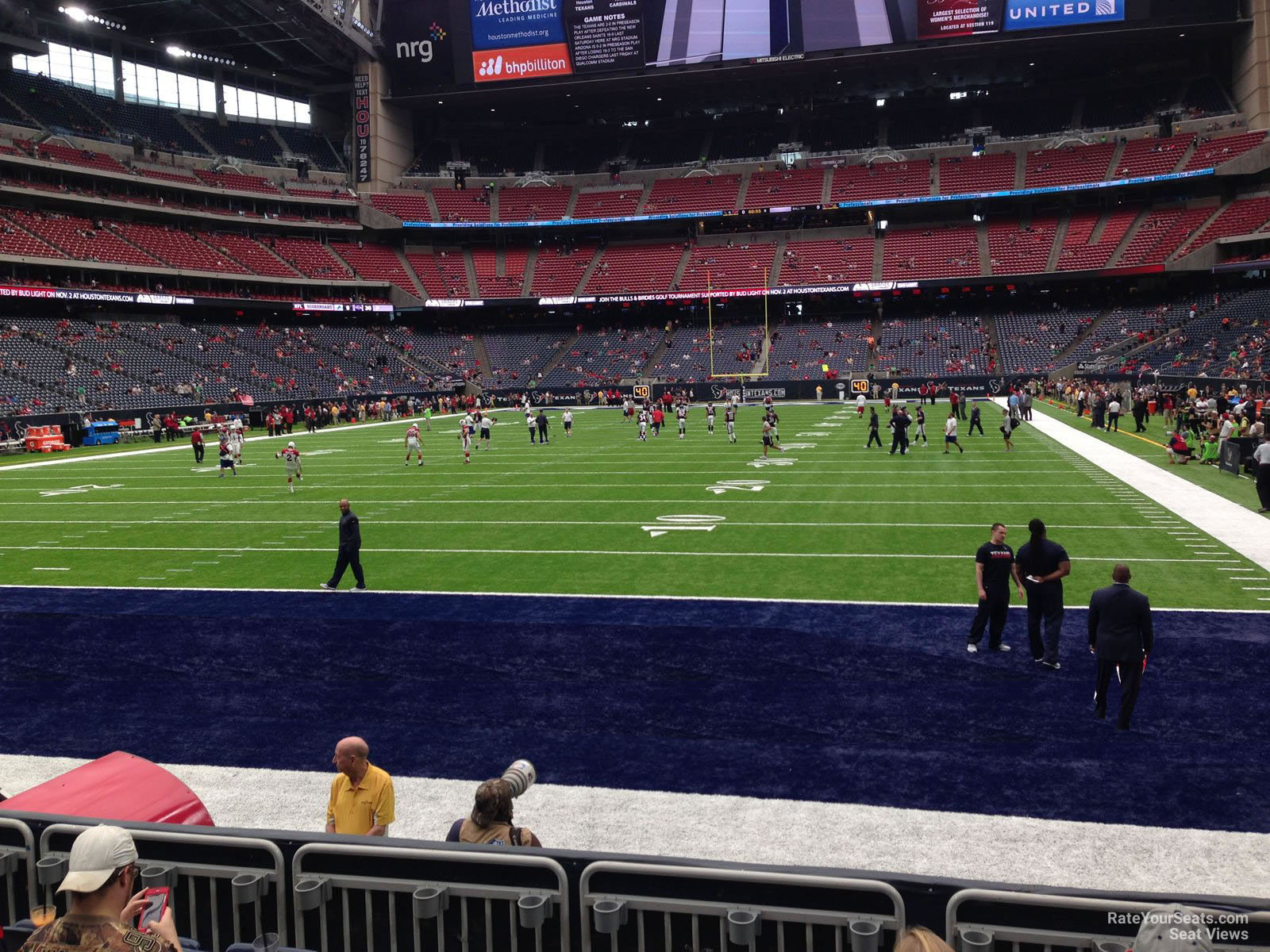 section 115, row c seat view  for football - nrg stadium