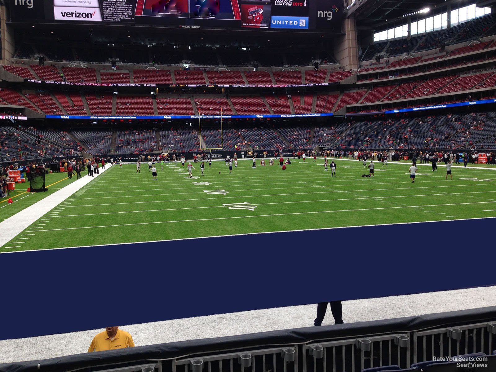 section 118, row c seat view  for football - nrg stadium