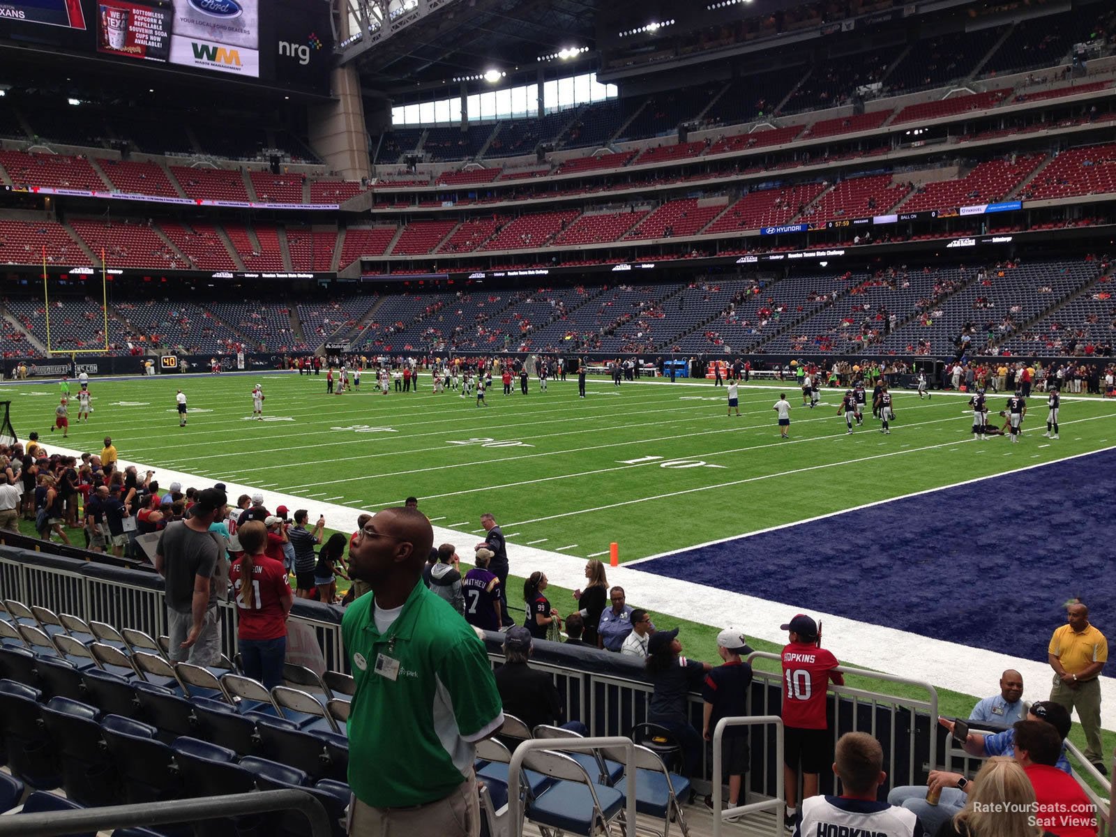 section 121, row c seat view  for football - nrg stadium