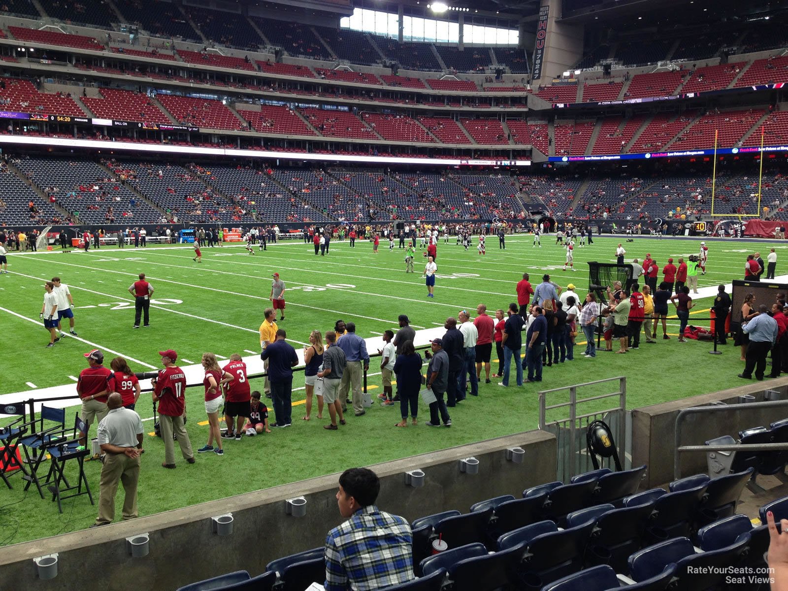 section 130, row c seat view  for football - nrg stadium