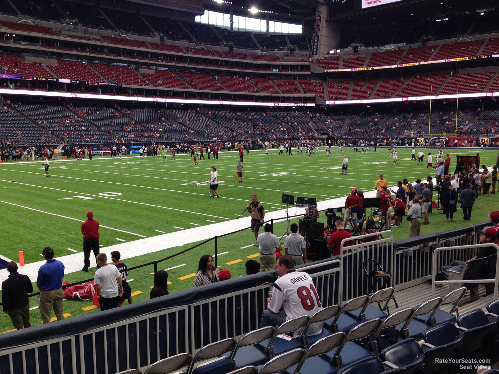 section 131, row c seat view  for football - nrg stadium