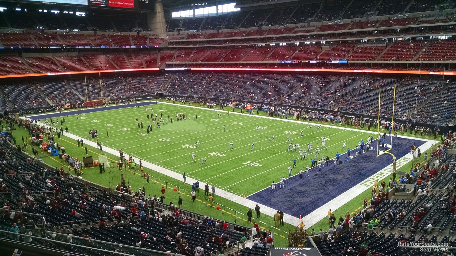 section 303, row l seat view  for football - nrg stadium