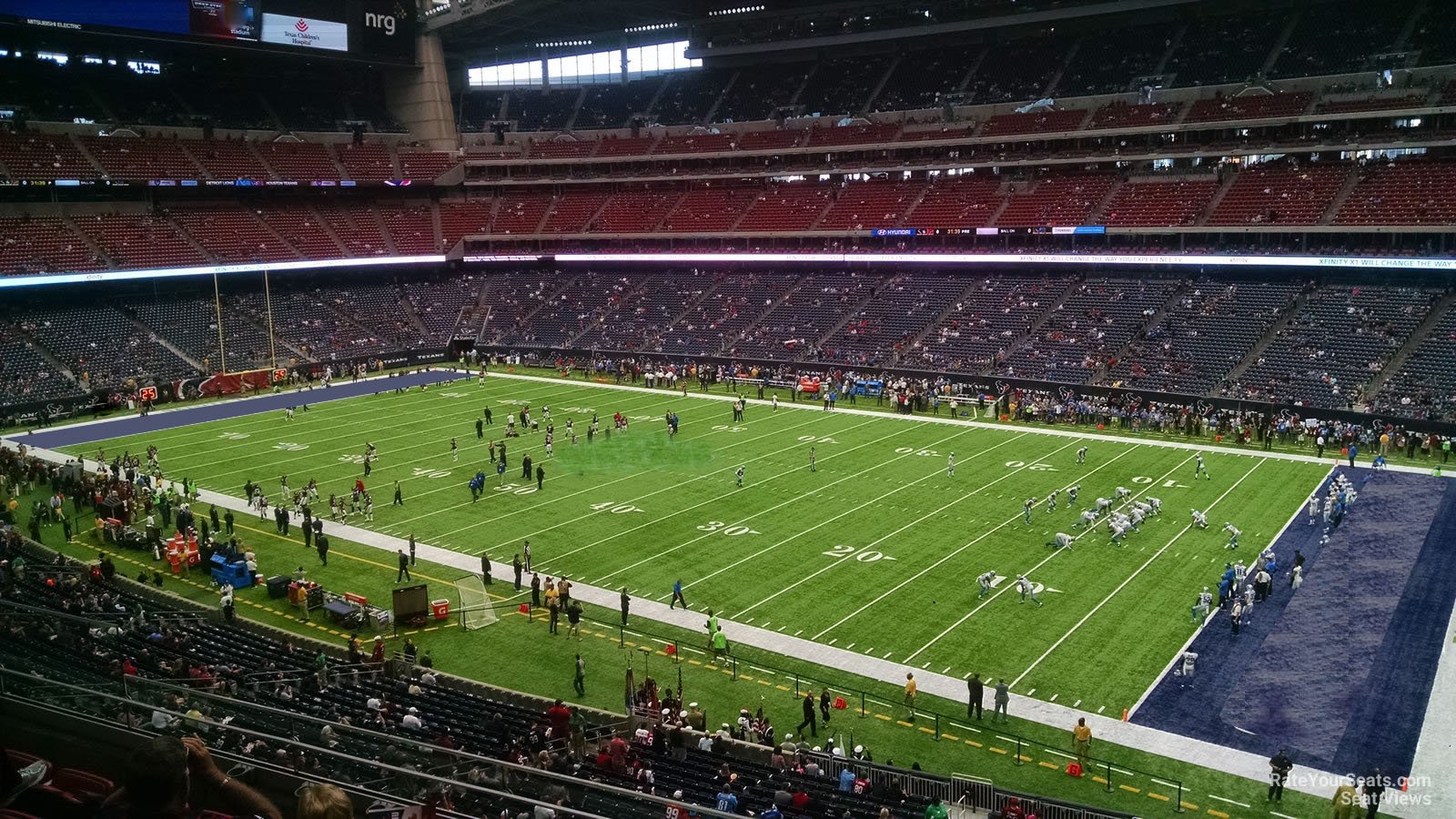section 305, row l seat view  for football - nrg stadium