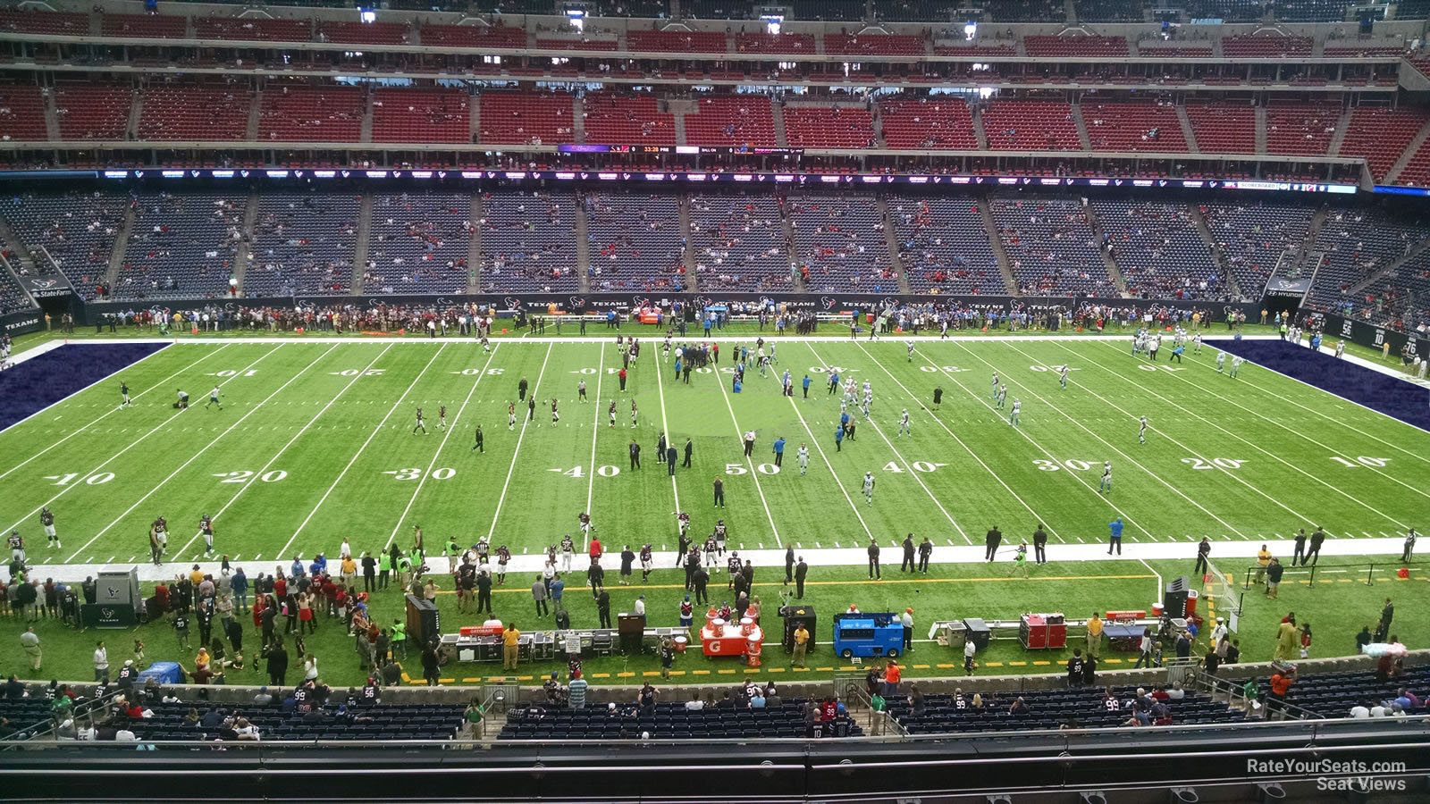 section 310, row l seat view  for football - nrg stadium