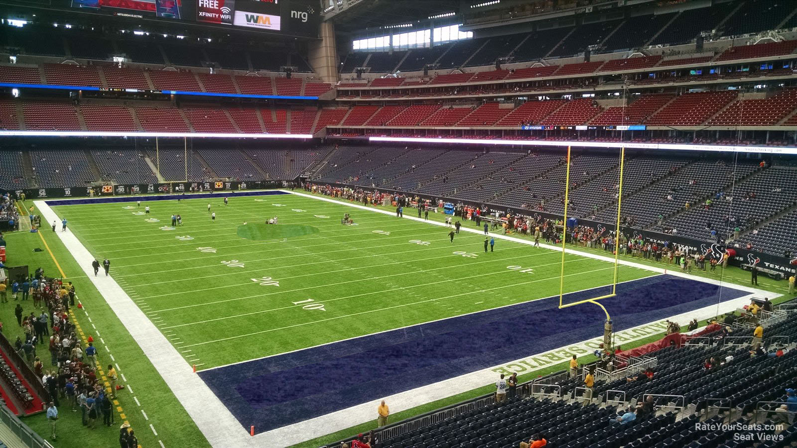 section 327, row a seat view  for football - nrg stadium