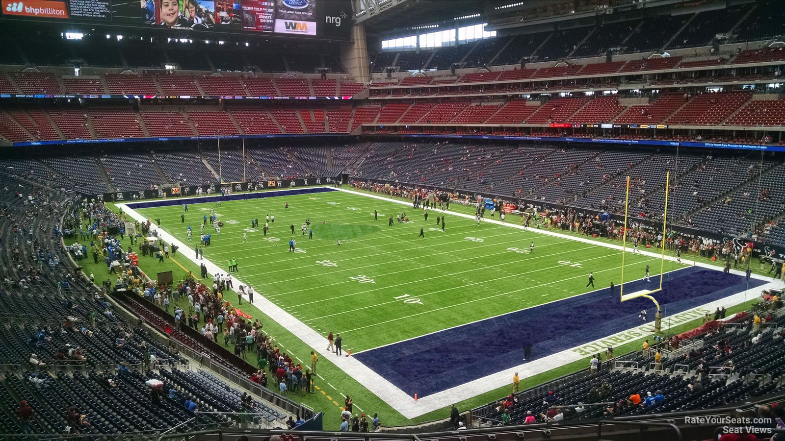 section 329, row l seat view  for football - nrg stadium