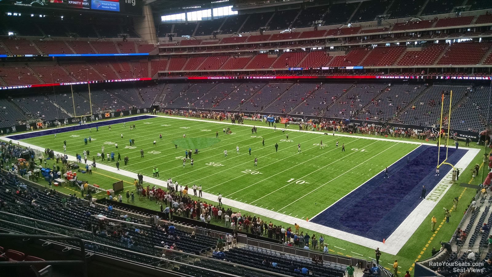 section 332, row l seat view  for football - nrg stadium