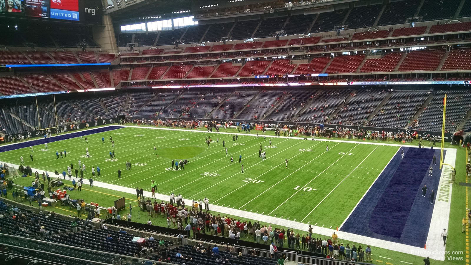 section 333, row l seat view  for football - nrg stadium