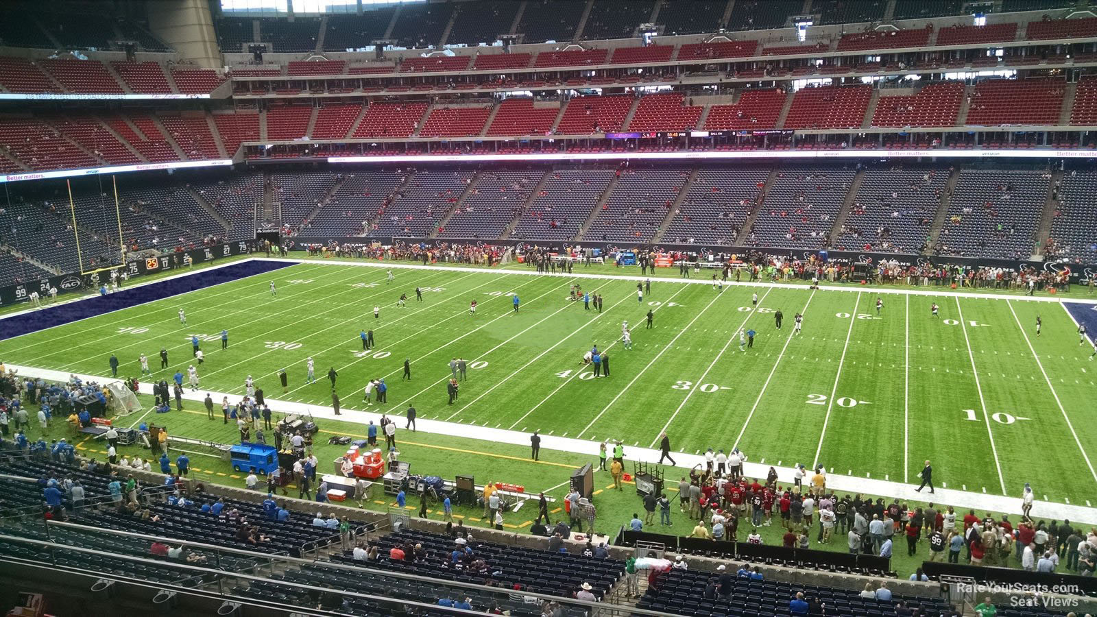 section 335, row l seat view  for football - nrg stadium