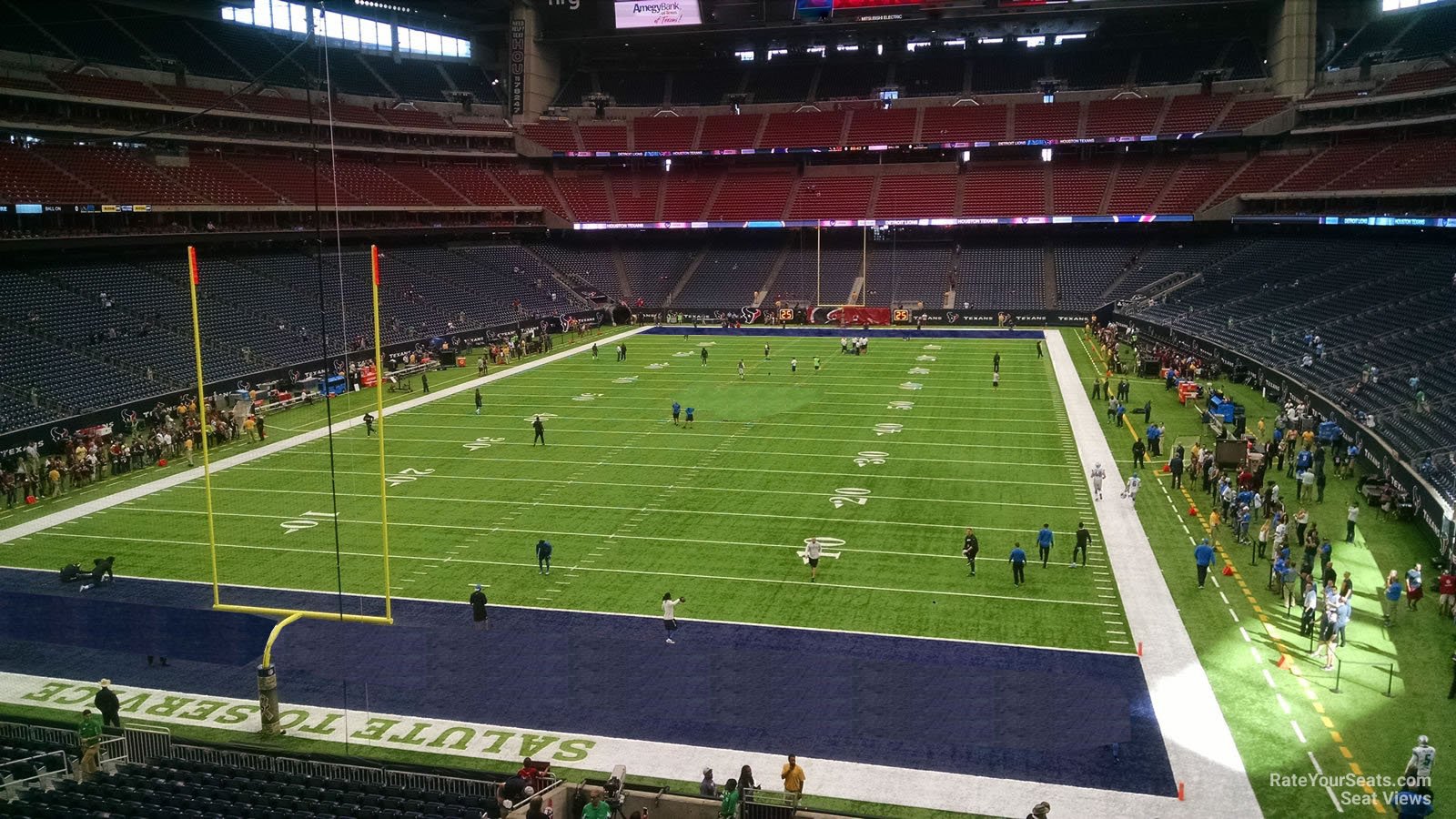 section 350, row a seat view  for football - nrg stadium