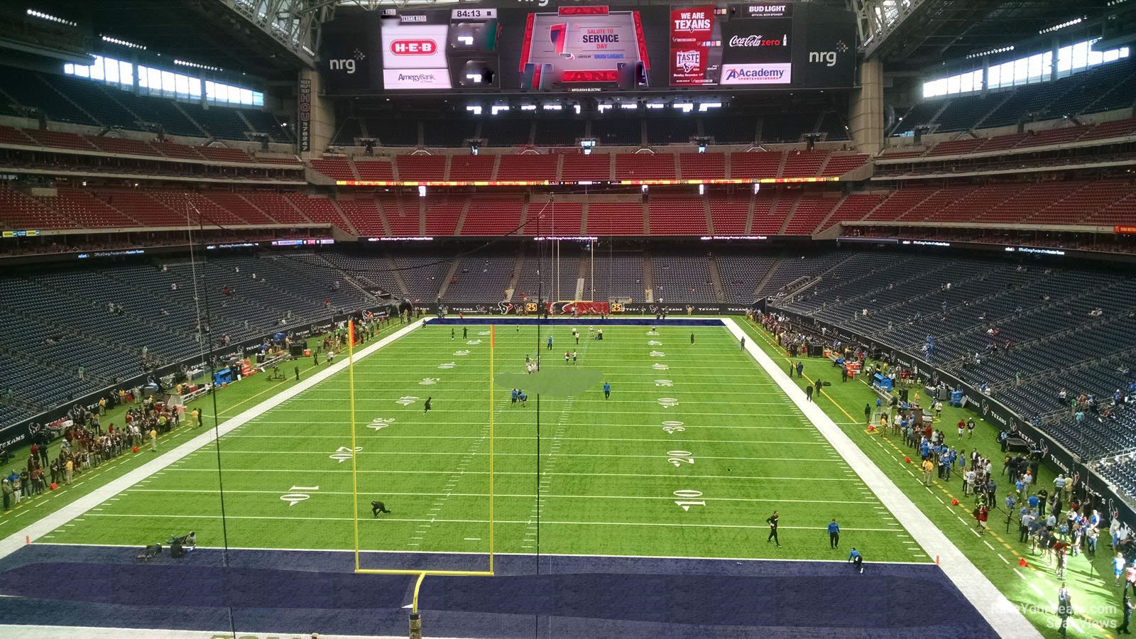 section 351, row h seat view  for football - nrg stadium