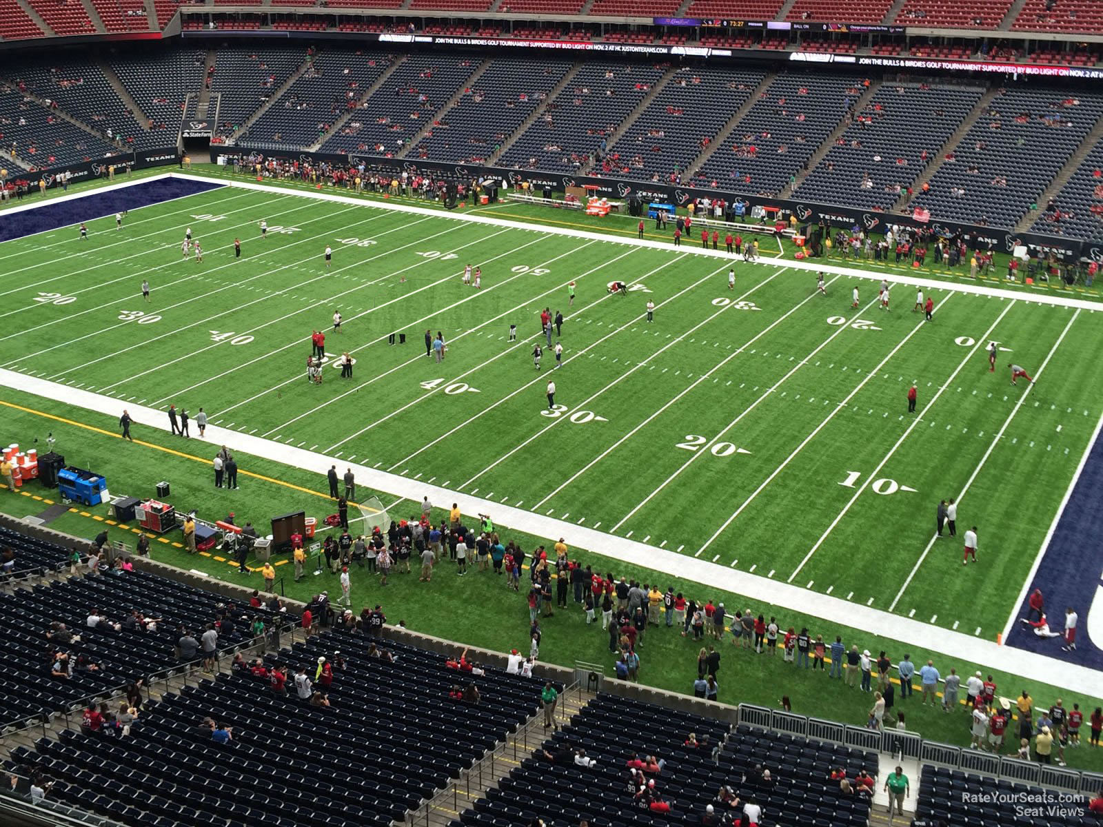 section 504, row h seat view  for football - nrg stadium