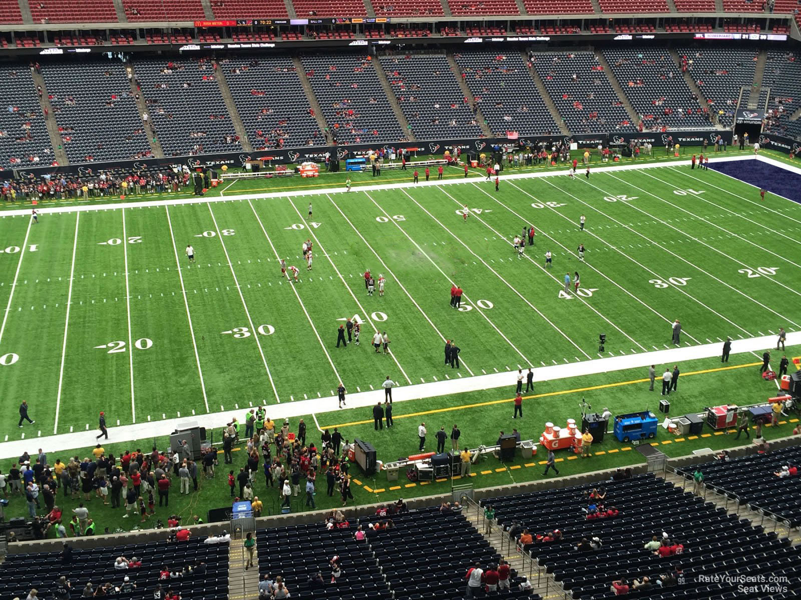 section 510, row h seat view  for football - nrg stadium