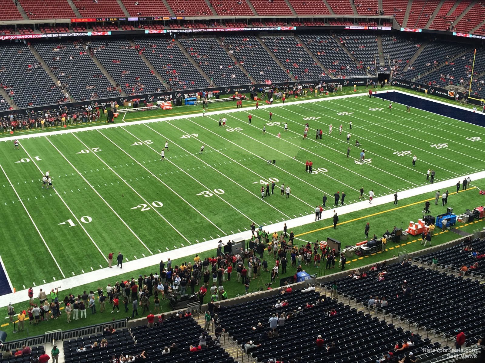section 512, row h seat view  for football - nrg stadium