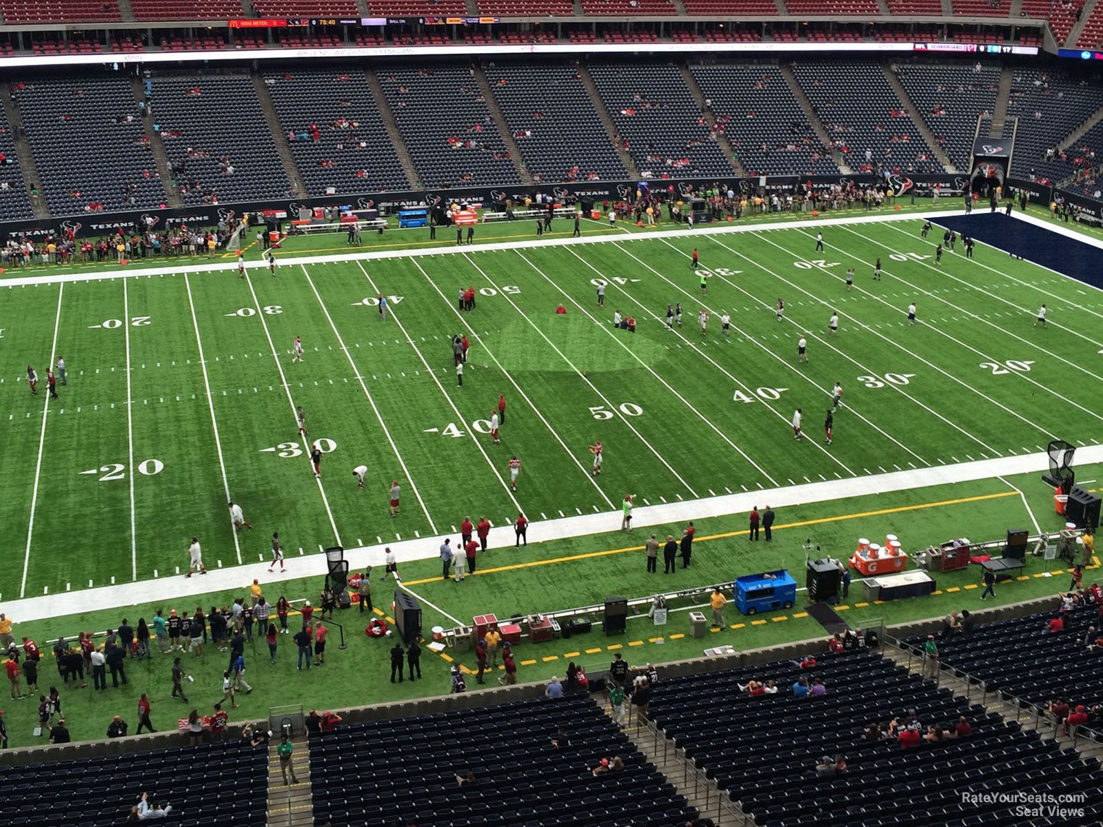 section 536, row h seat view  for football - nrg stadium